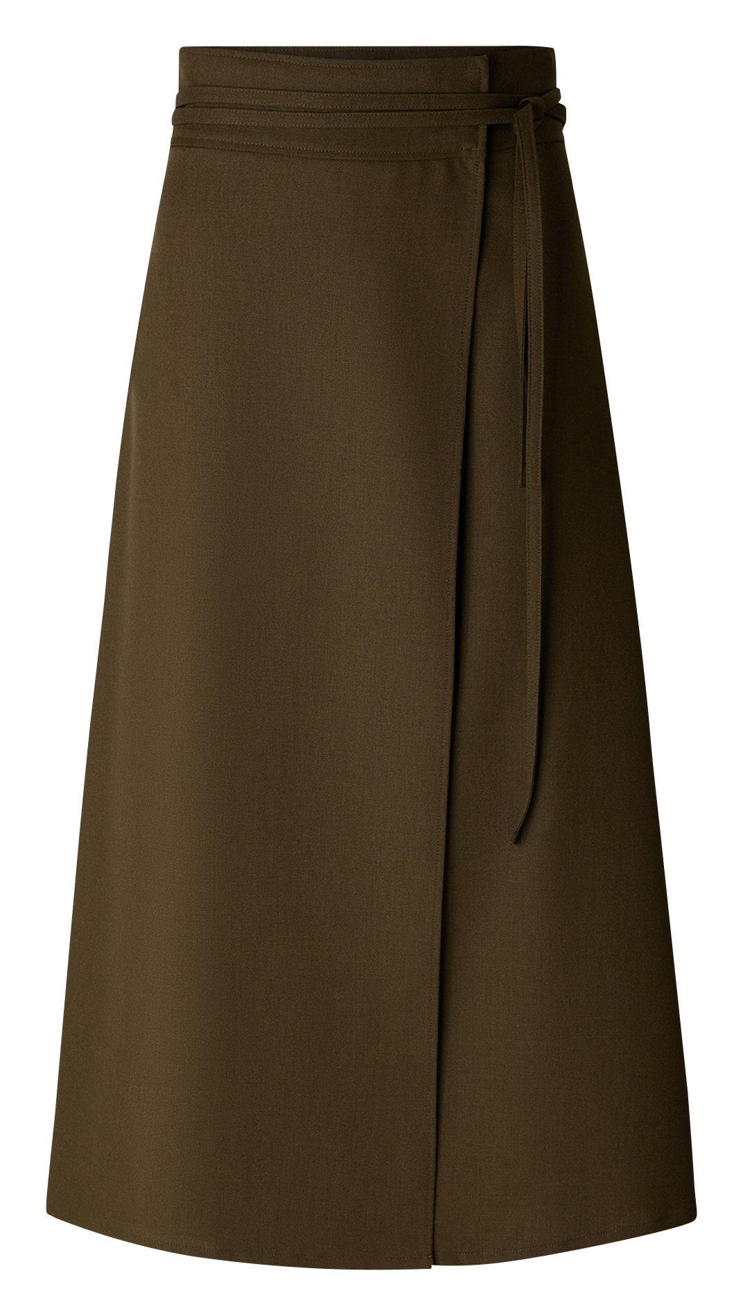Flared wool midi skirt SOEUR Khaki