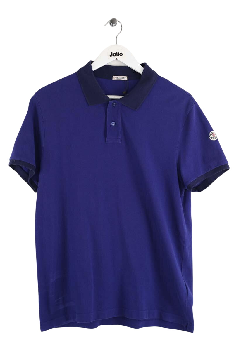 Cotton polo MONCLER - Seconde Main Blue