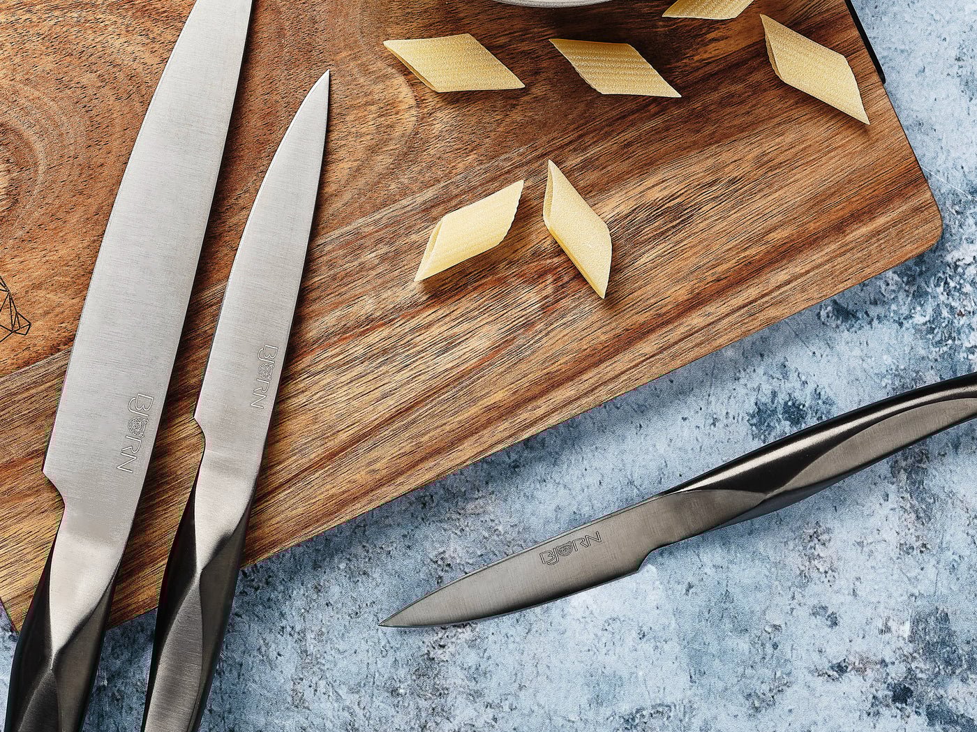 Larus Vantaa kitchen knife set - 7 pieces BJORN Grey