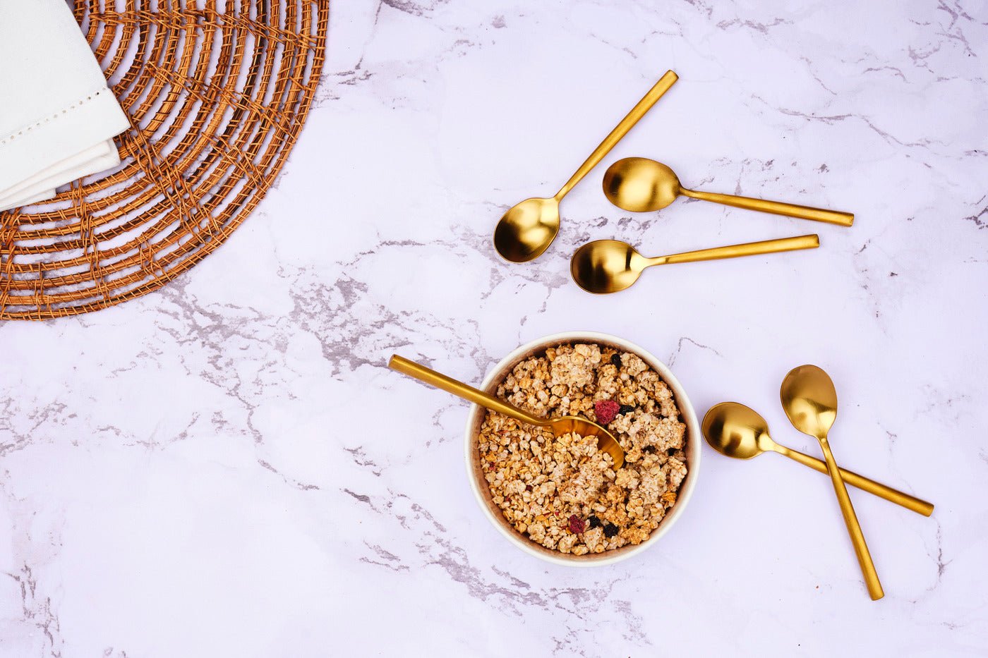 Set of 6 Nils teaspoons - silver BJORN Golden