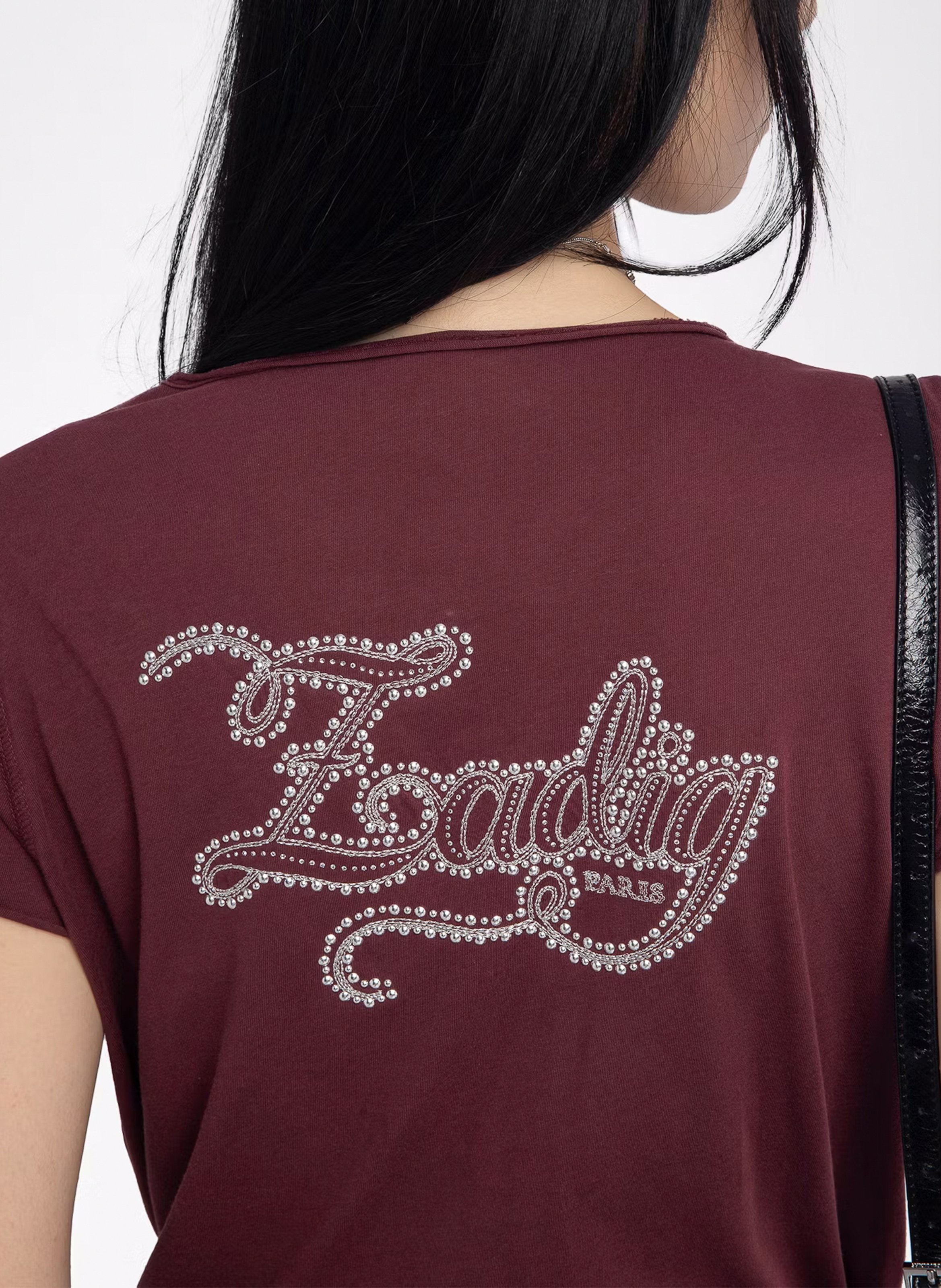 Tee-shirt droit en coton ZADIG&VOLTAIRE Violet