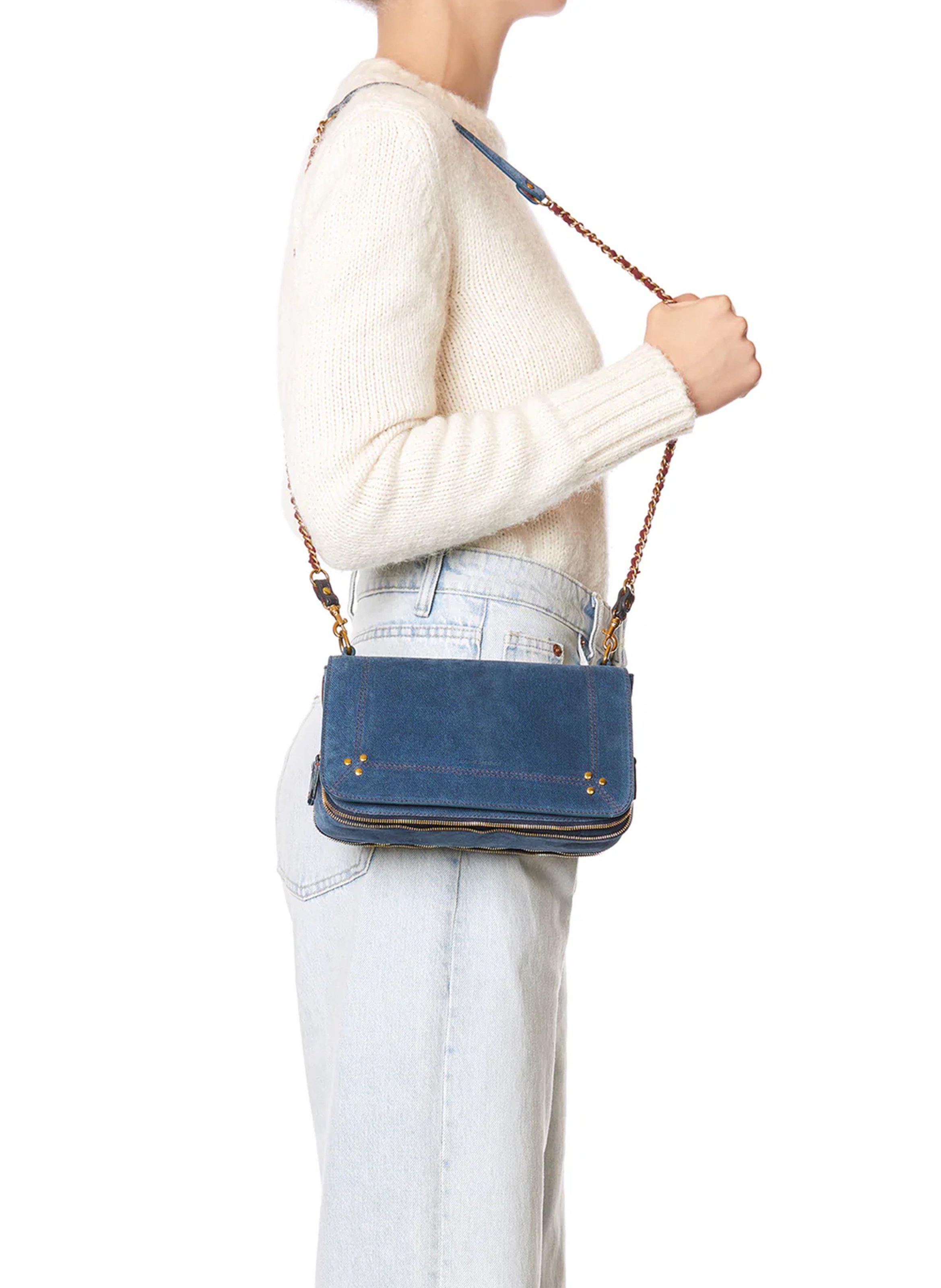 Denim shoulder bag JEROME DREYFUSS Blue