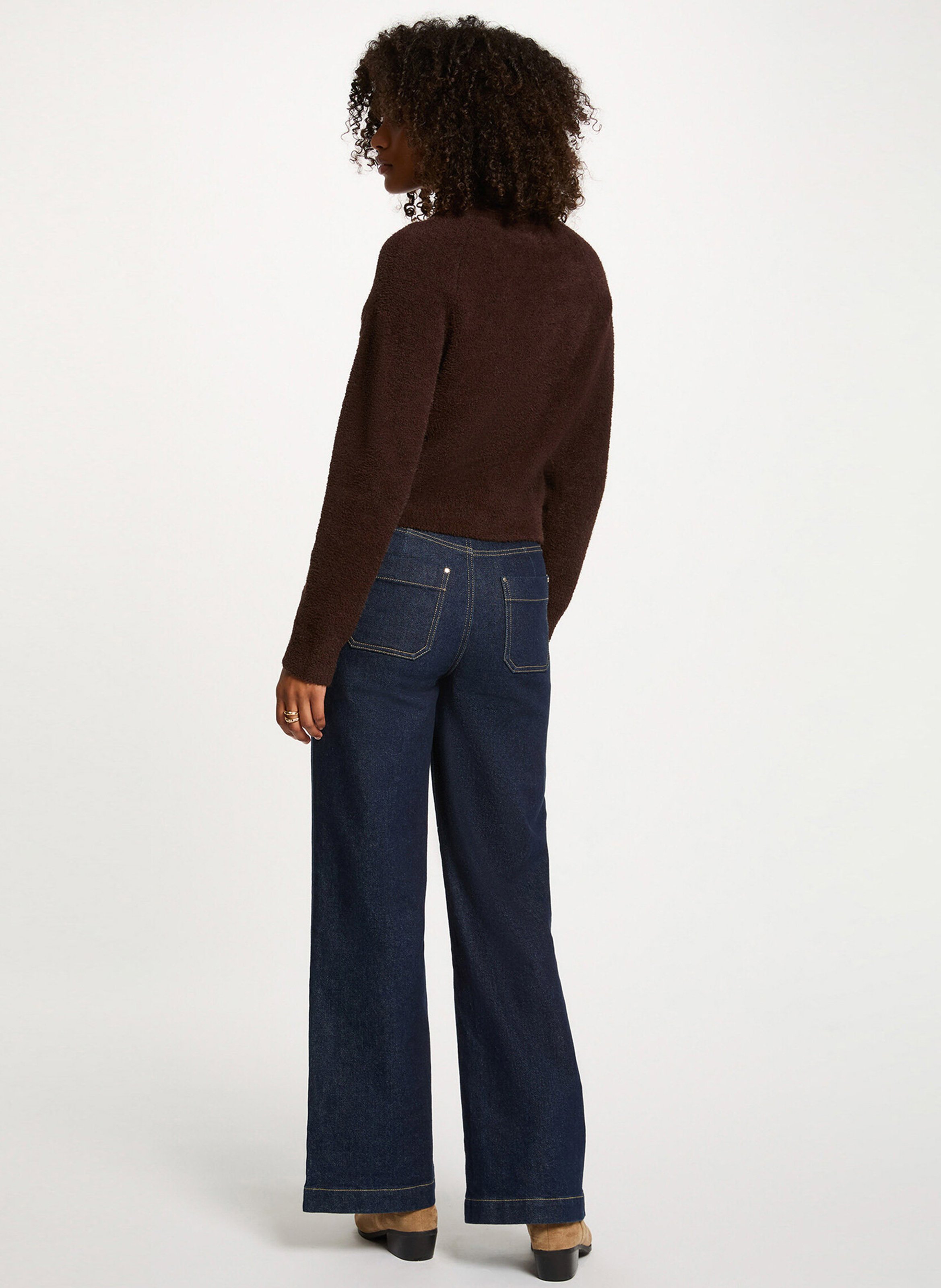 Round-neck cardigan MORGAN Brown