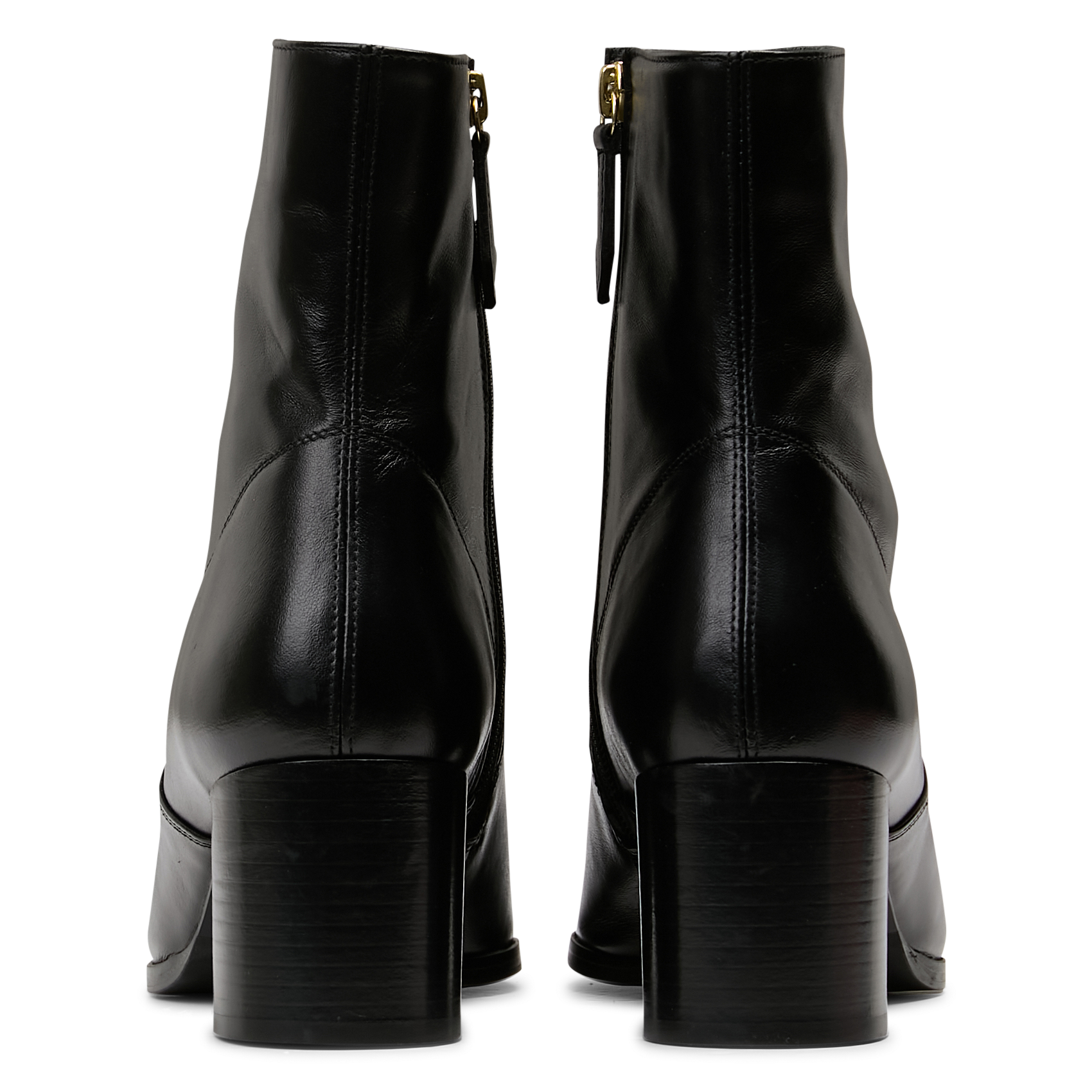 Bottines à talons en cuir RIVECOUR Noir