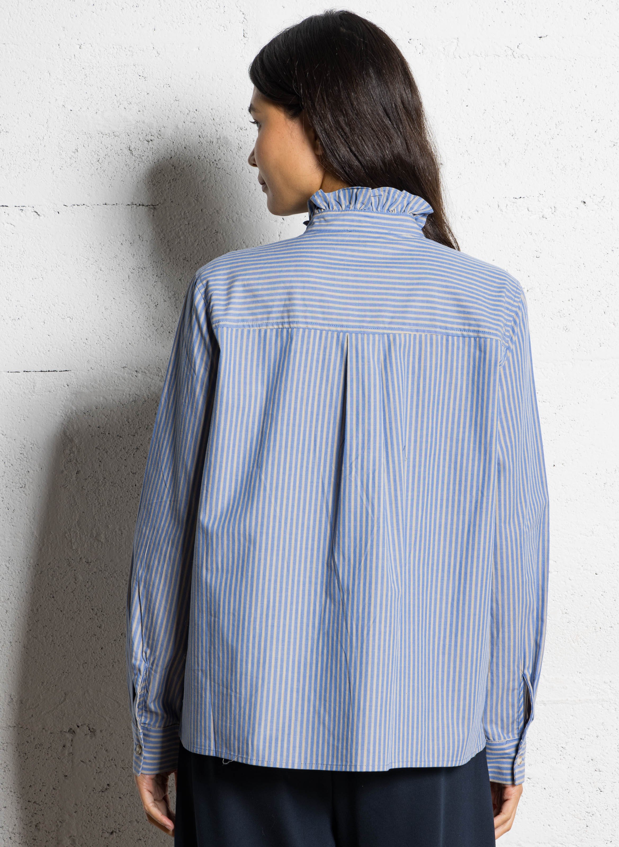 Alexandra dotted Swiss shirt SEE U SOON Blue