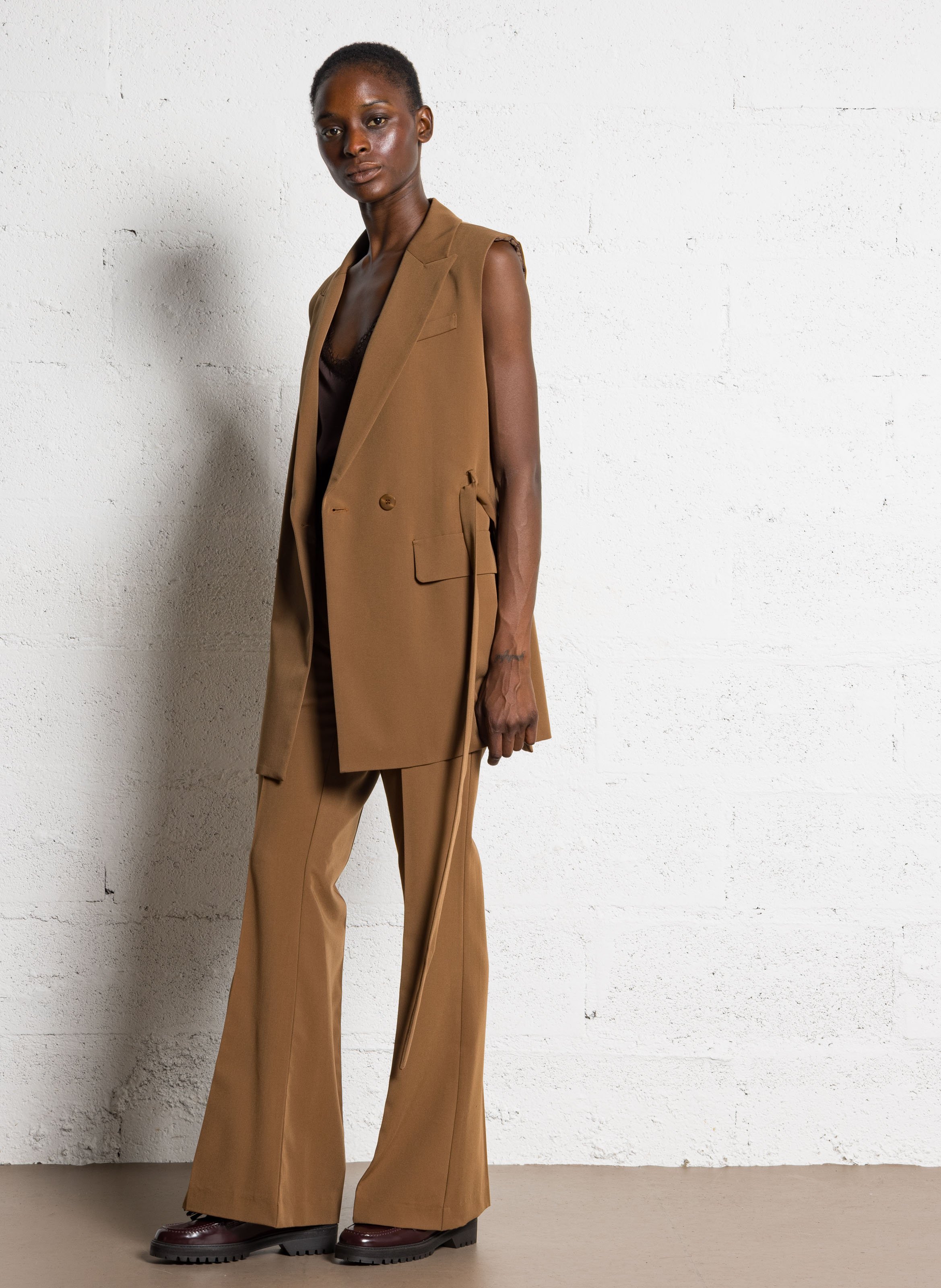 Mocassins en cuir MAISON 123 Rouge