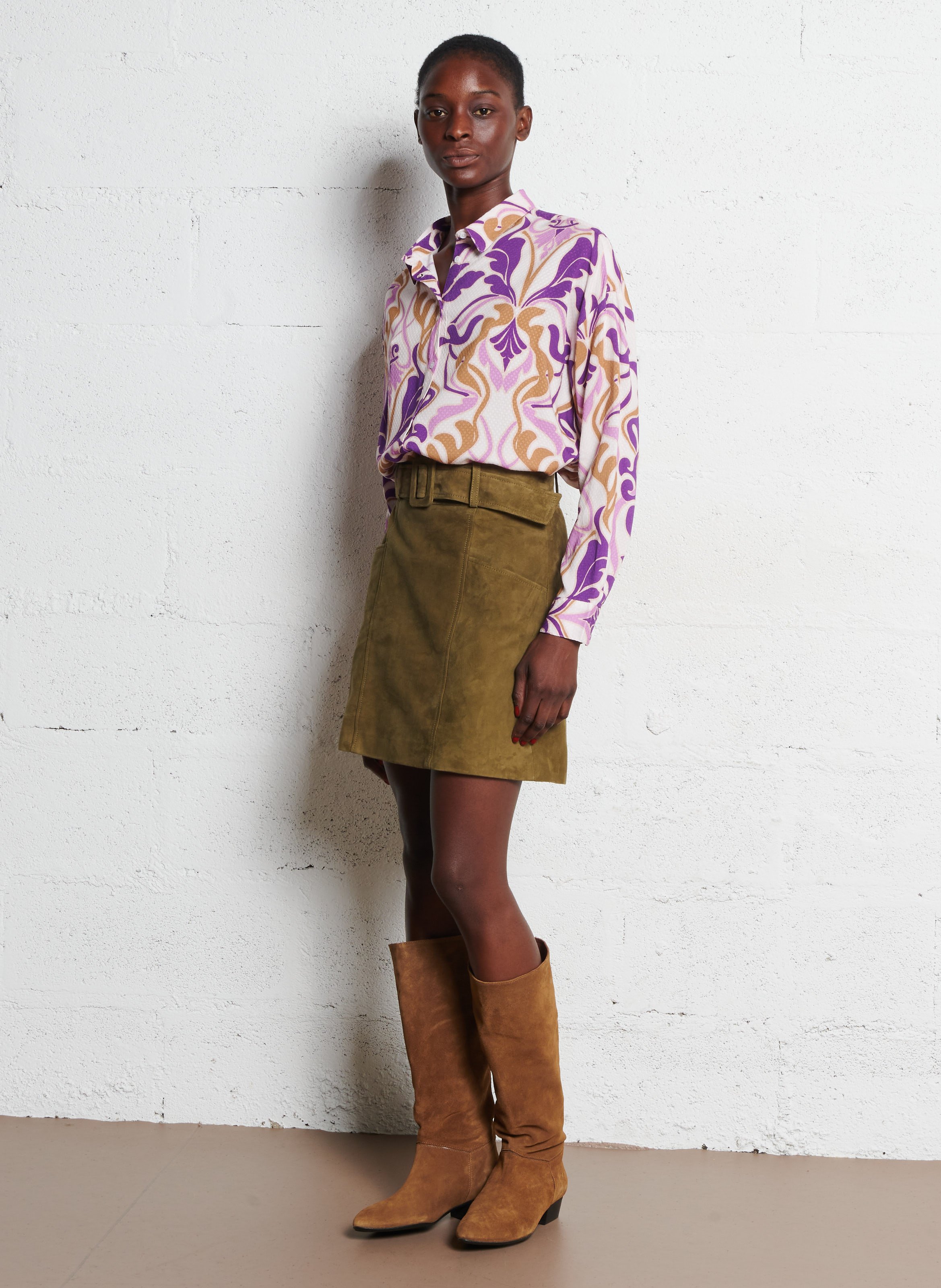 Chemise col classique  LA PETITE ETOILE Violet