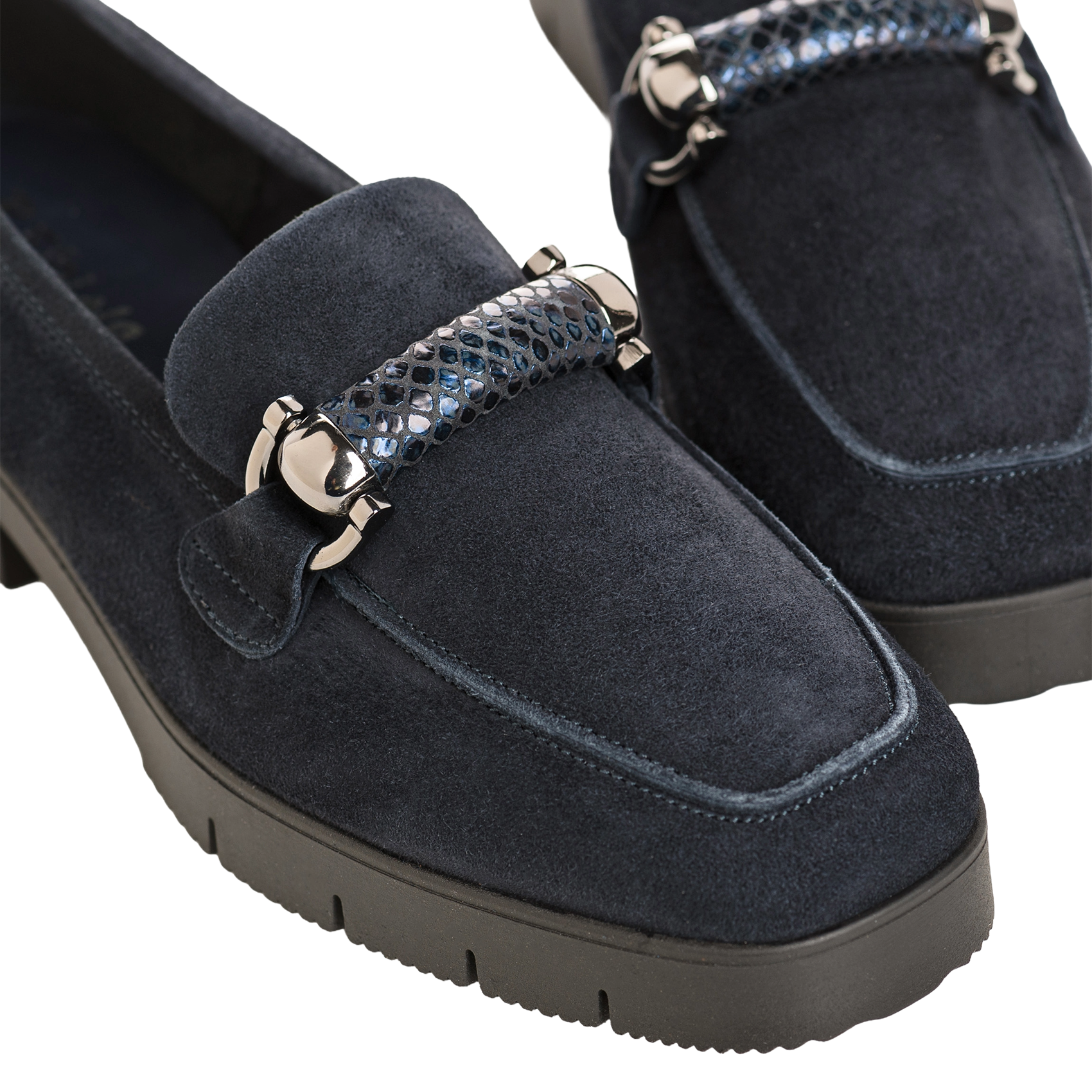 Leren loafers REQINS Blauw