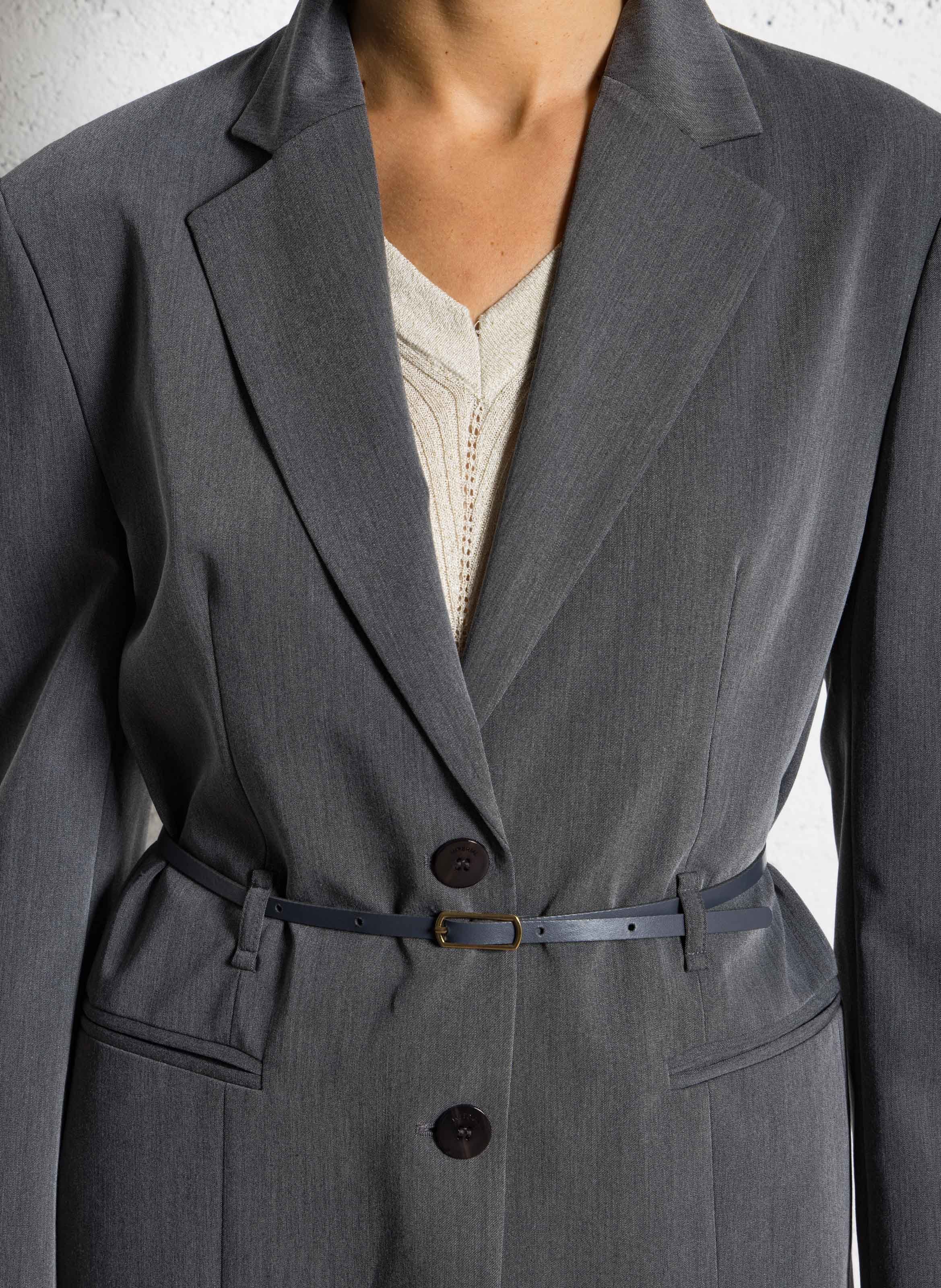 Veste de tailleur cintrée avec ceinture IMPERIAL Gris