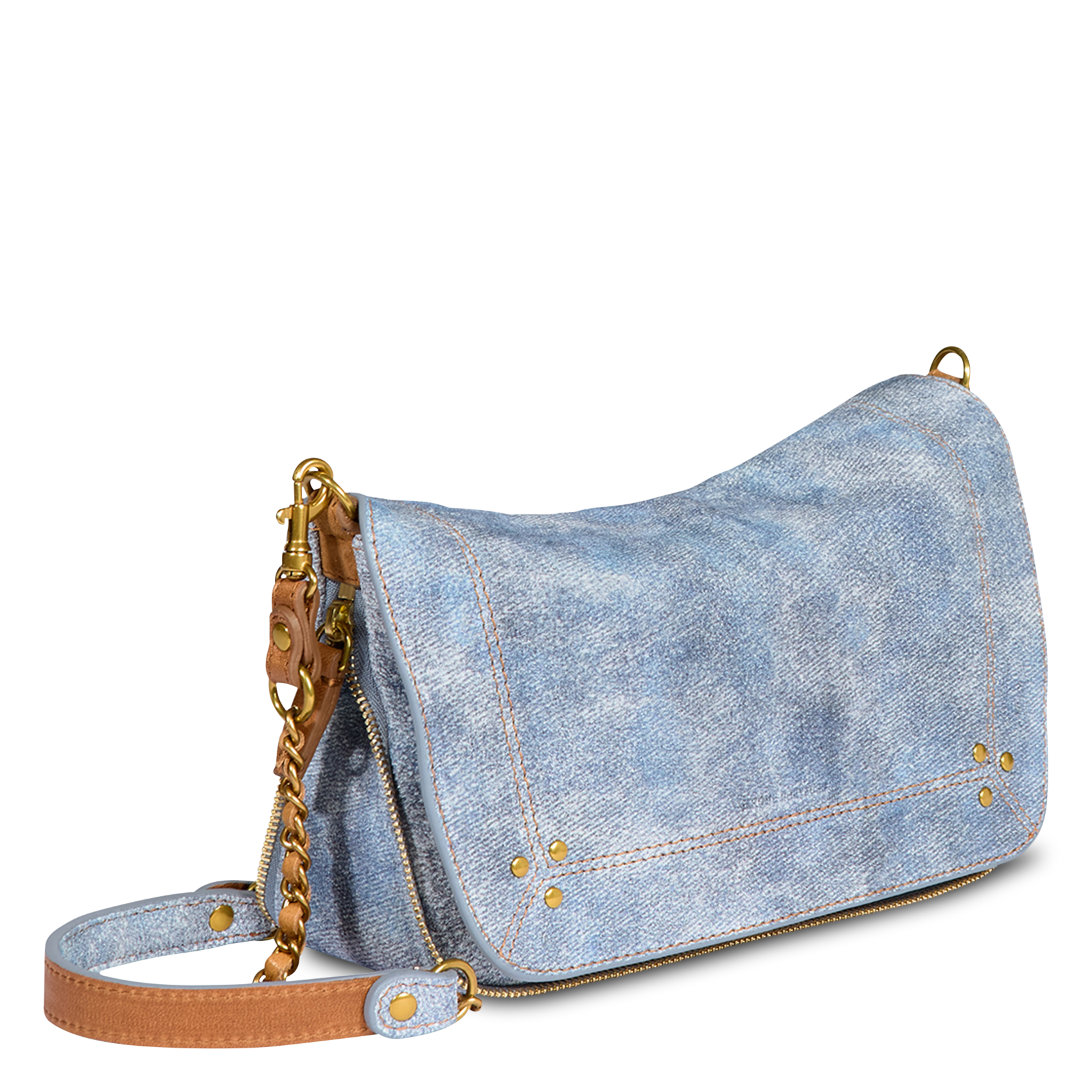 Sac bandoulière en cuir JEROME DREYFUSS Bleu