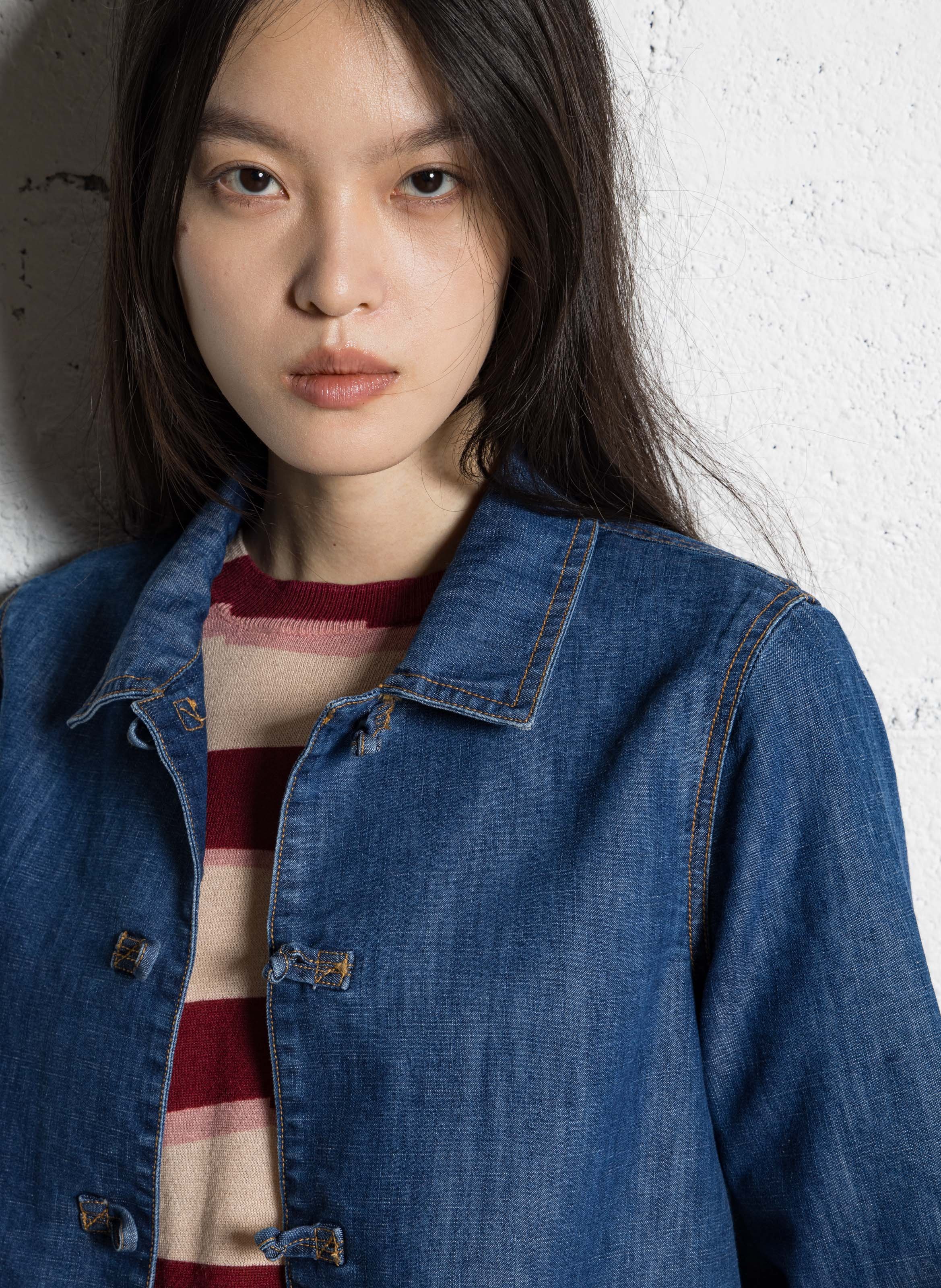 Chemise droite col classique en coton mélangé NICE THINGS Bleu