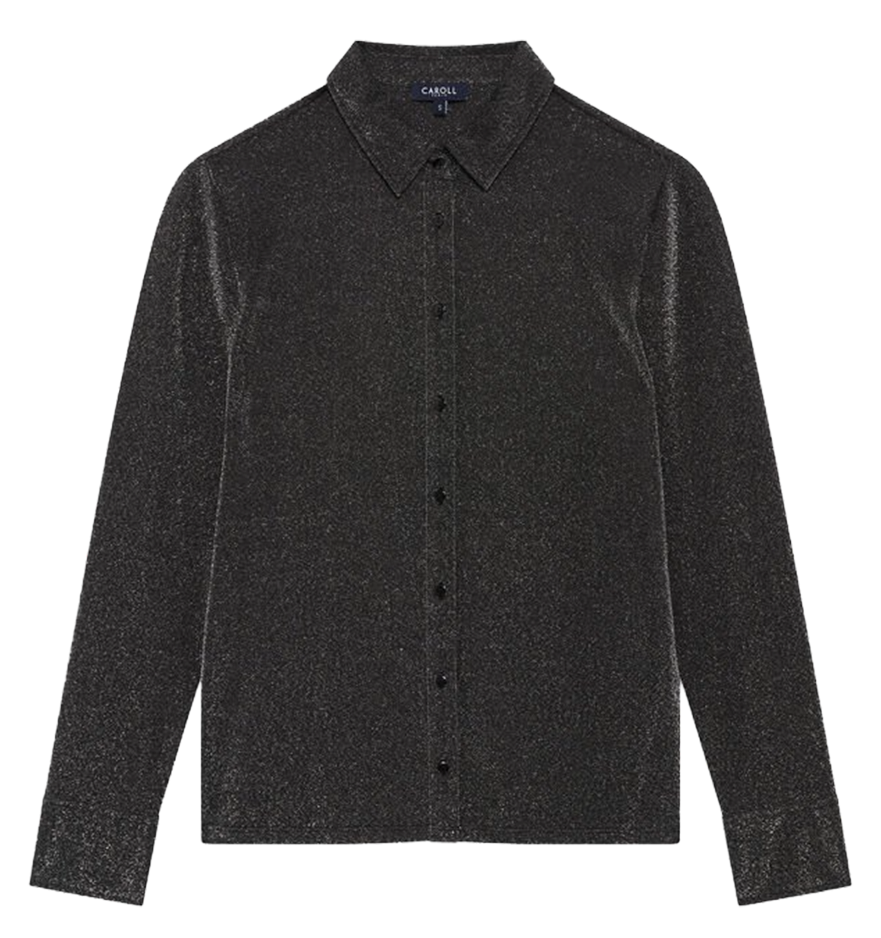 Straight shirt with classic sequined collar CAROLL Grey