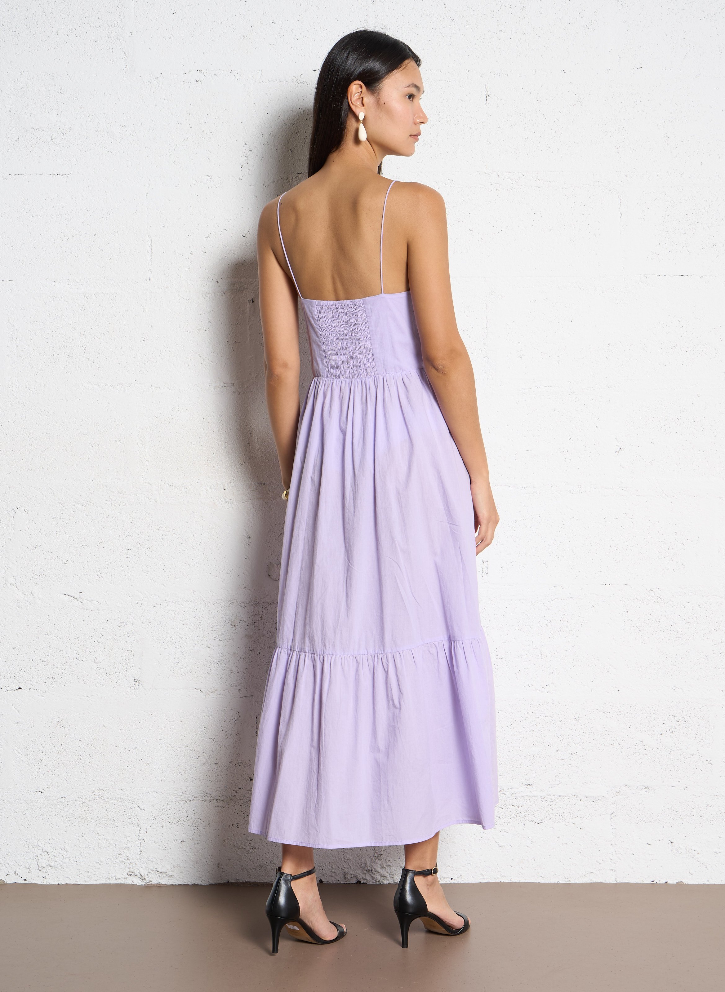Kurzkleid aus Baumwolle SUNCOO Violett