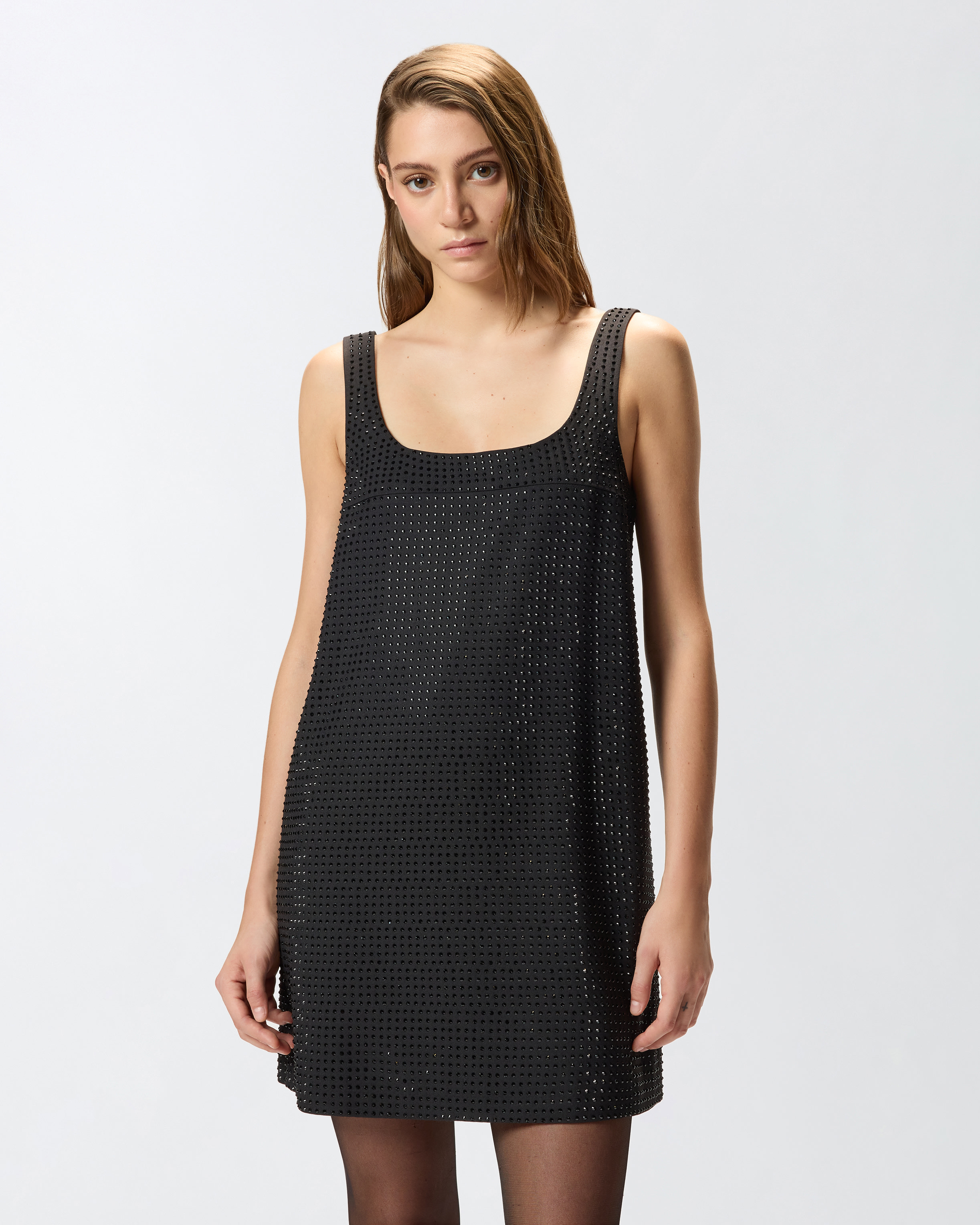 Short dress with diamanté PINKO Black