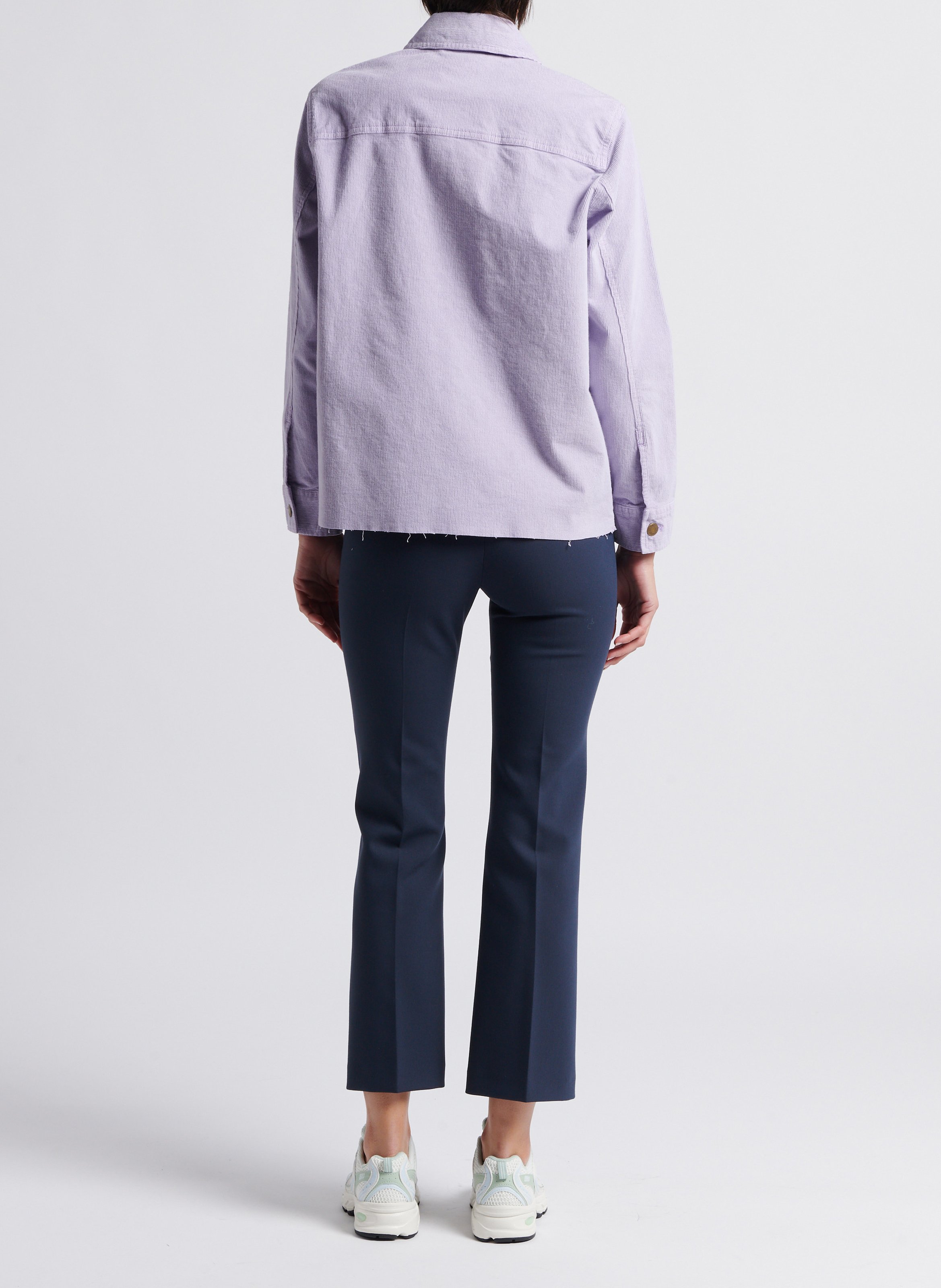 Cotton-blend shirt with classic collar MAX&Co. Purple