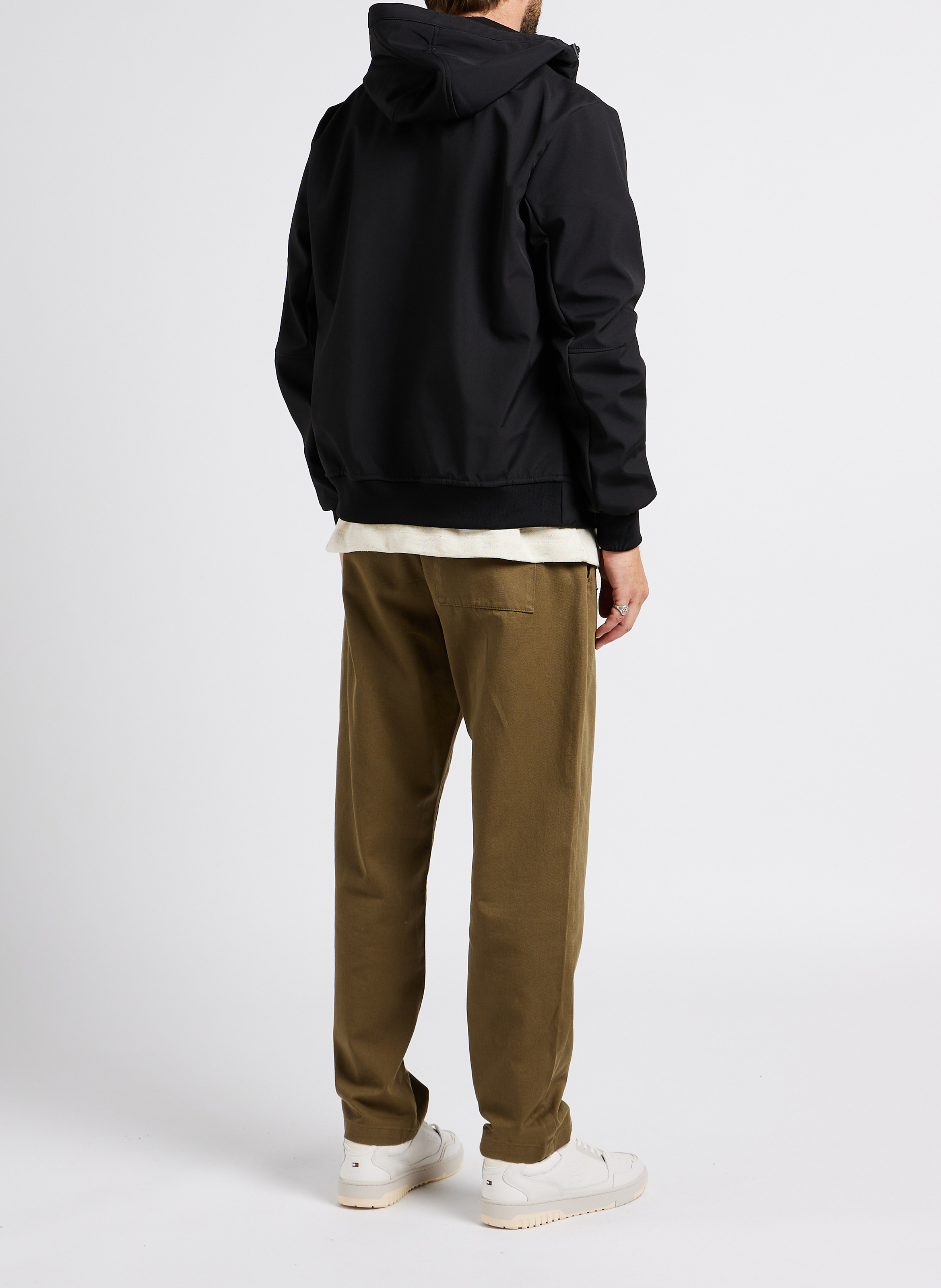 Gerade geschnittene Kapuzenjacke SCHOTT Schwarz