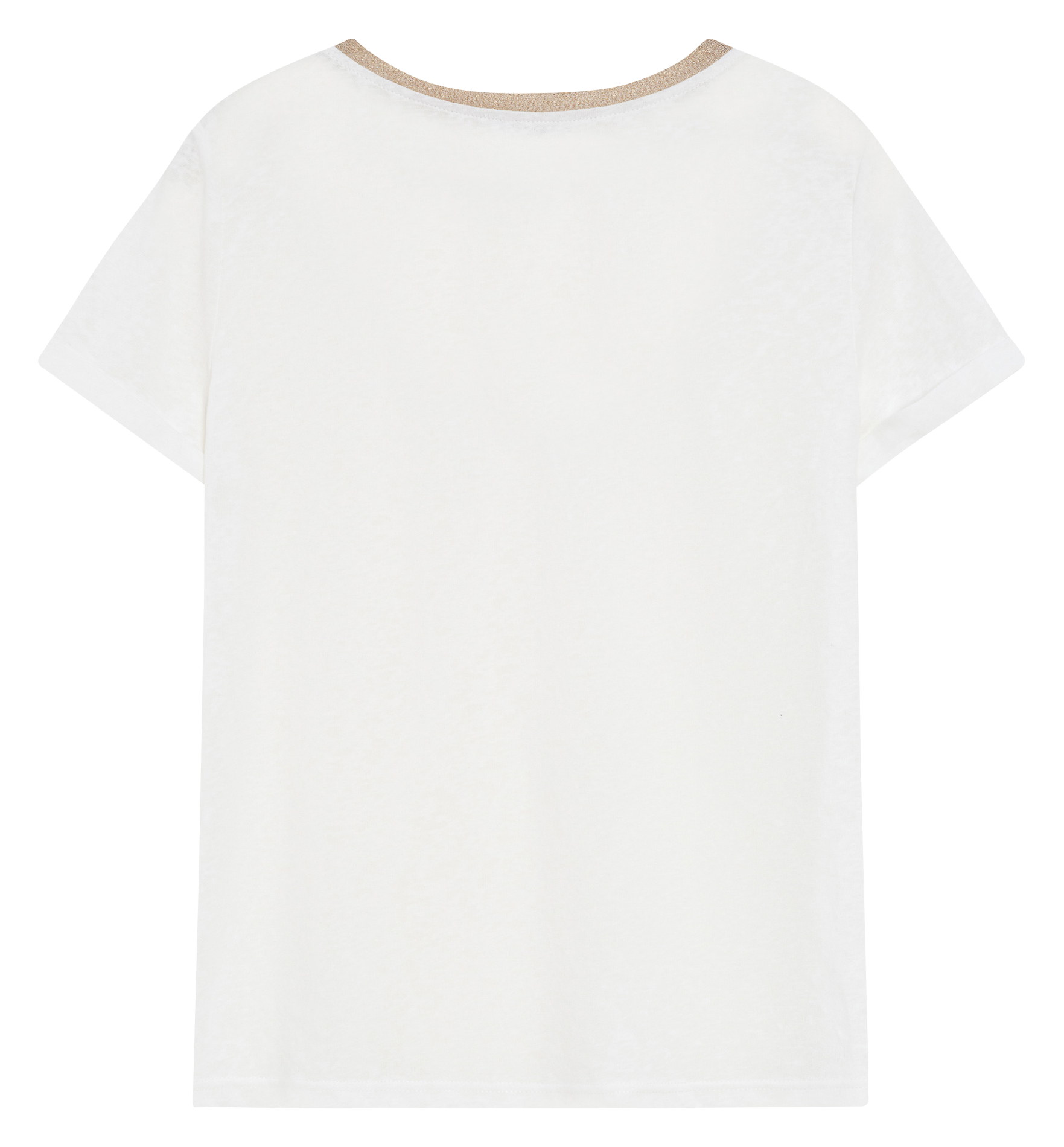 Basic cotton-mix T-shirt Beige