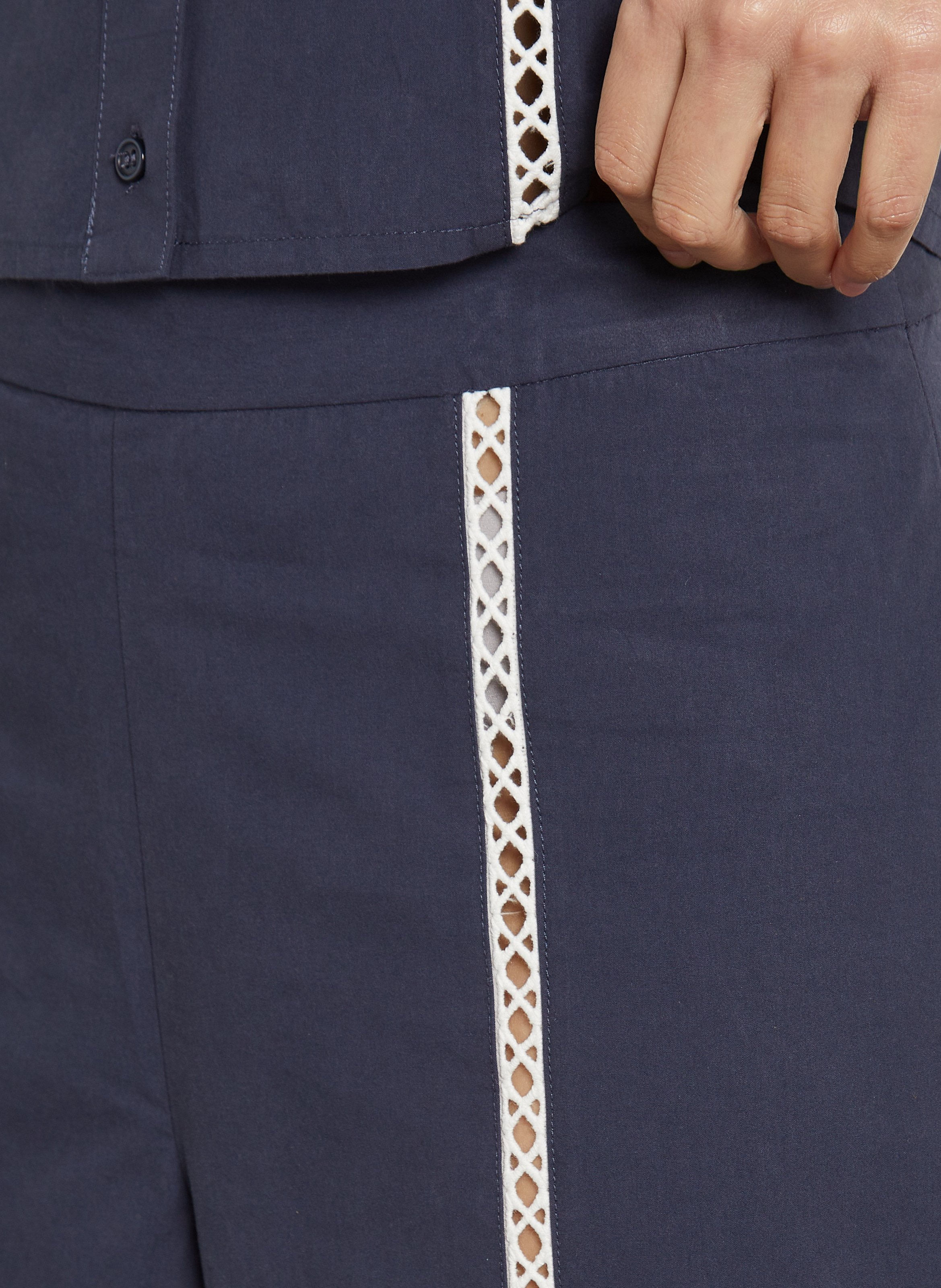 Wide cotton trousers  THE TINY BIG SISTER Blue