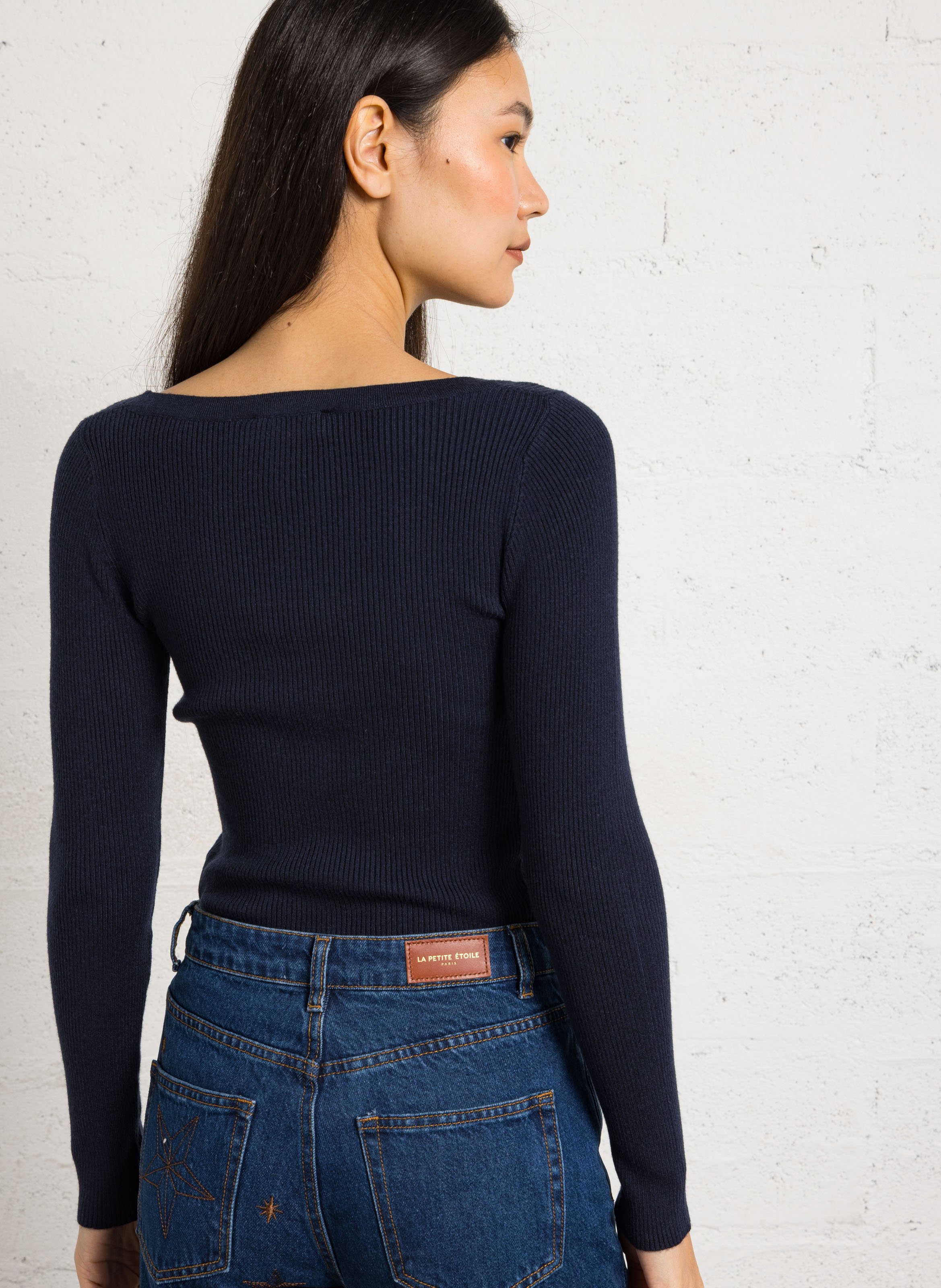 Trui met opstaande kraag LA PETITE ETOILE Blauw