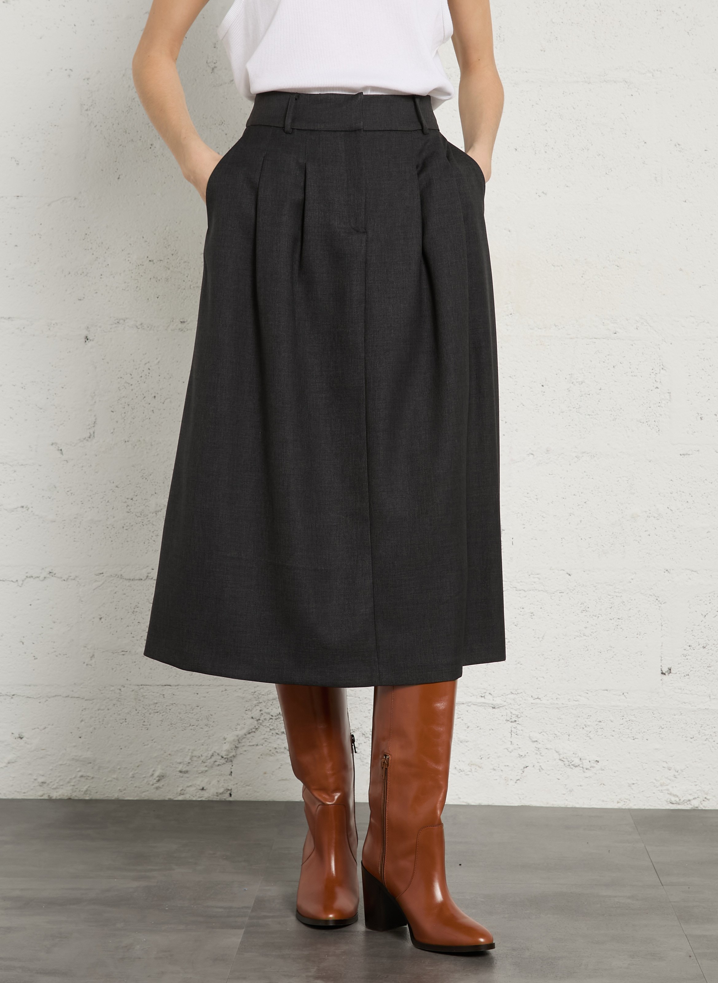 Midi-Rock MAISON 123 Grau