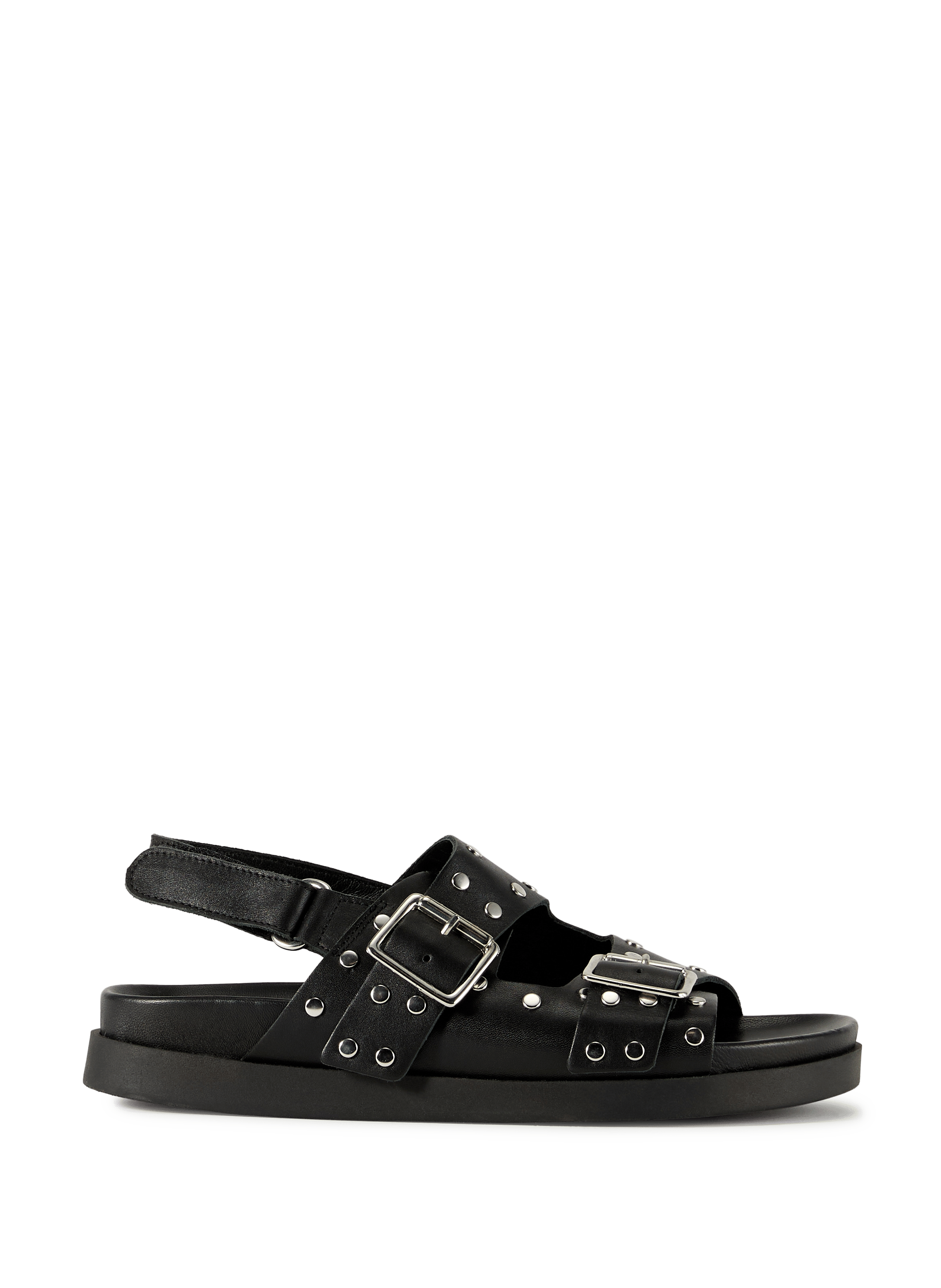 Sandales plates en cuir  SAISON 1865 Schwarz