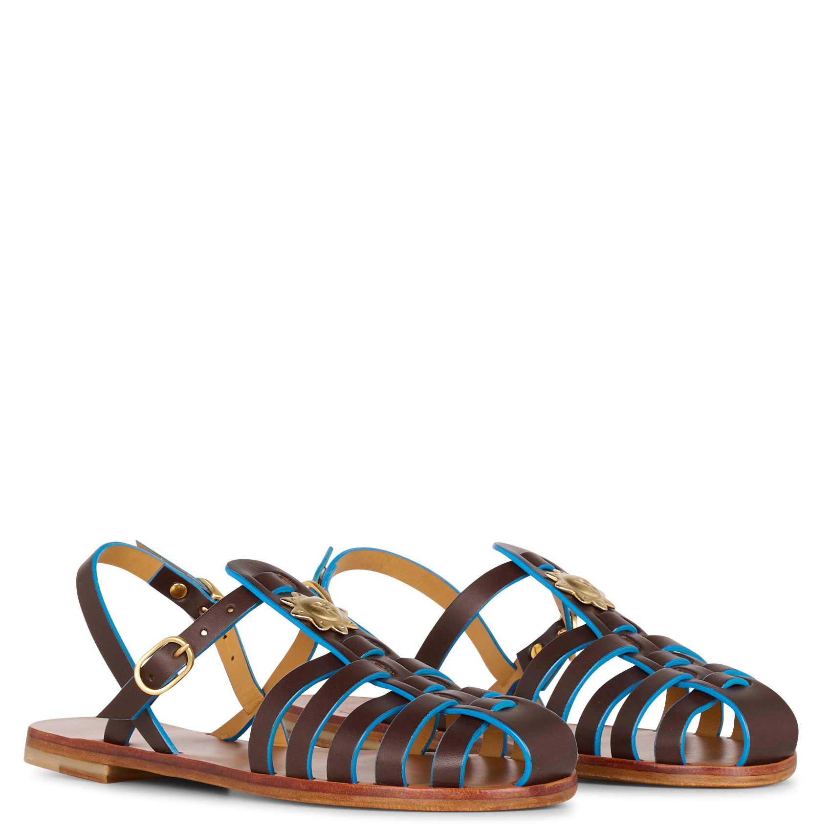 Fisherman | Leren sandalen MAMA PRAIA Bruin