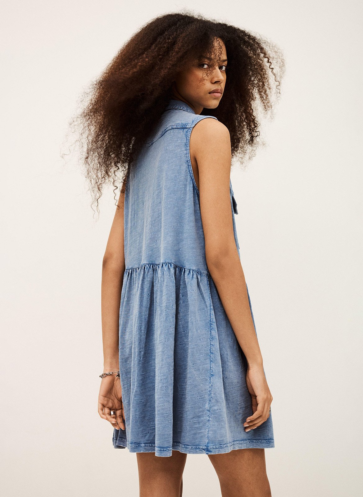 Robe courte col classique BA&SH Bleu