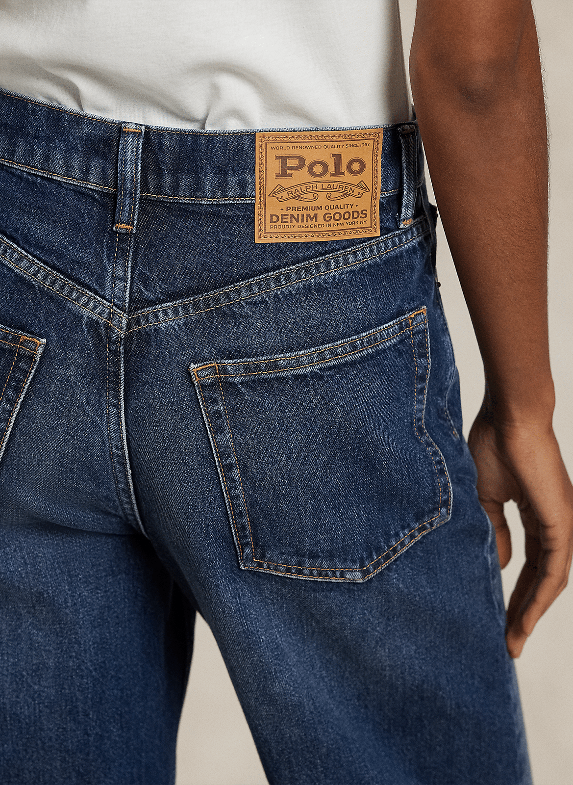 Jean large en coton POLO RALPH LAUREN Bleu