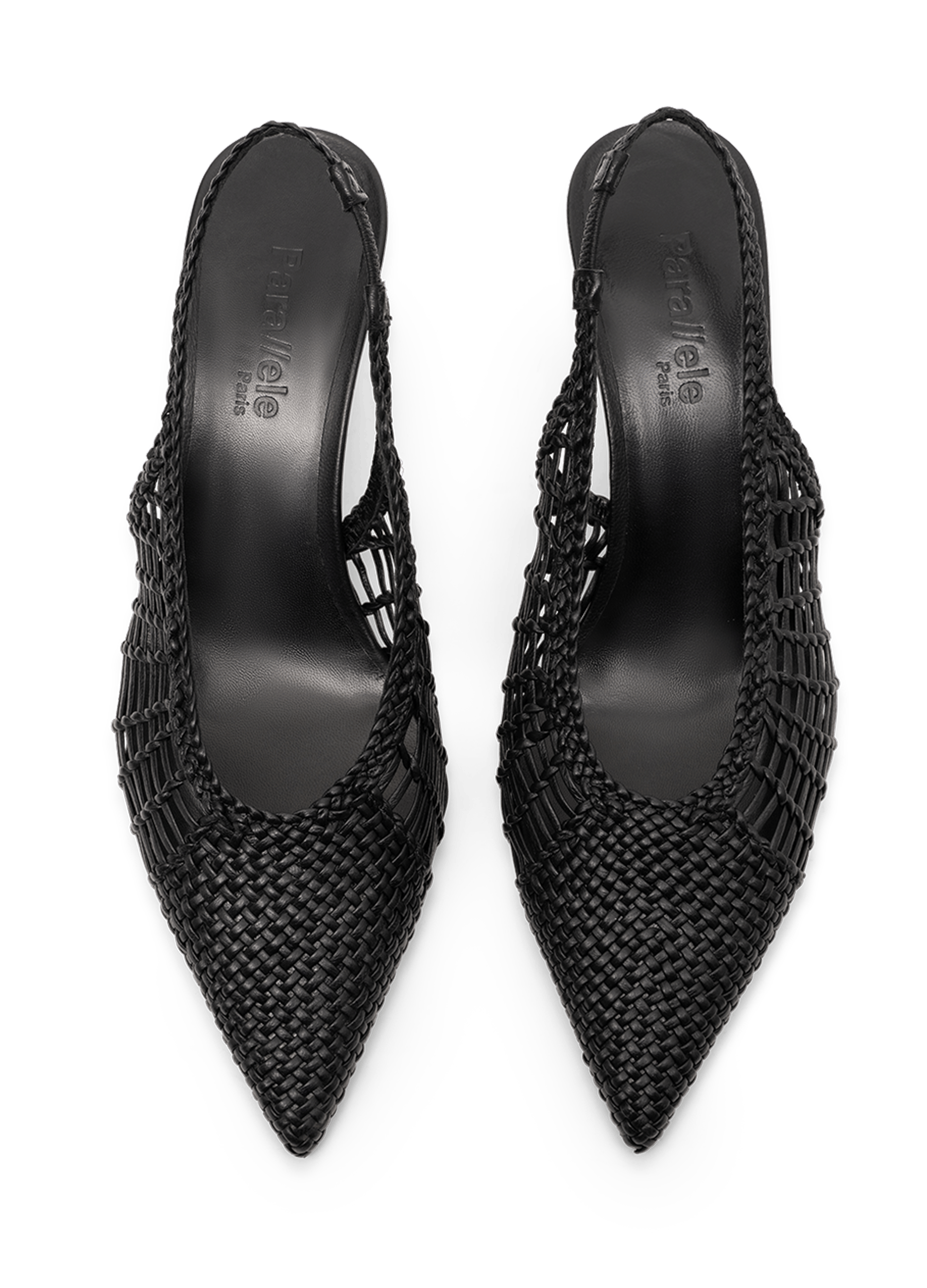 Slingback en cuir nappa noir PARALLELE PARIS Noir