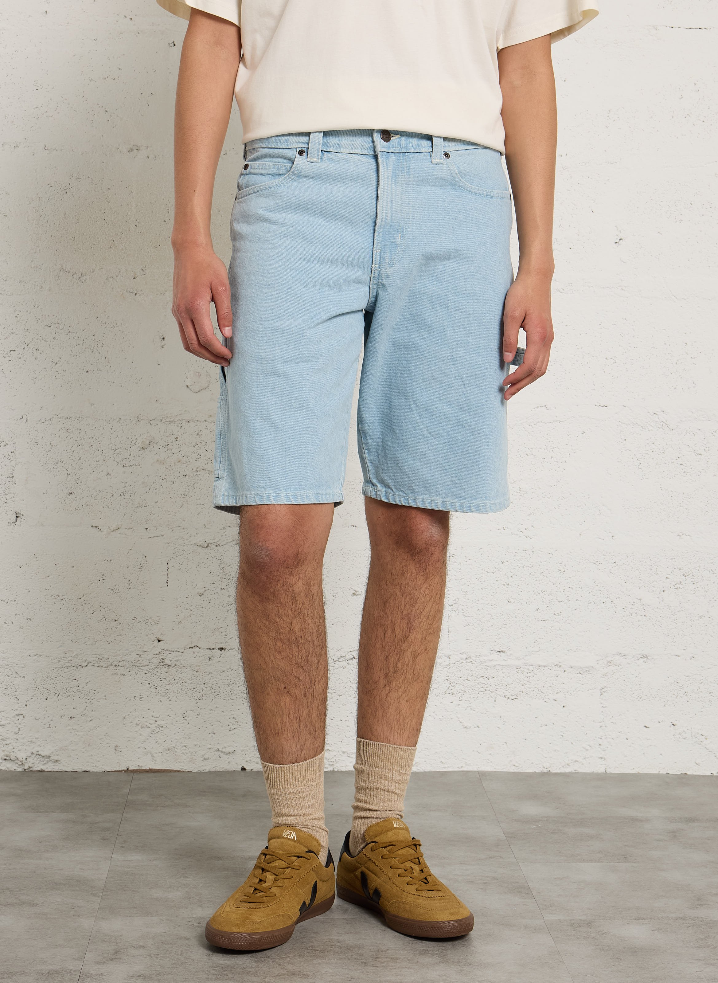 Rechte korte hoge taille spijkerbroek DICKIES