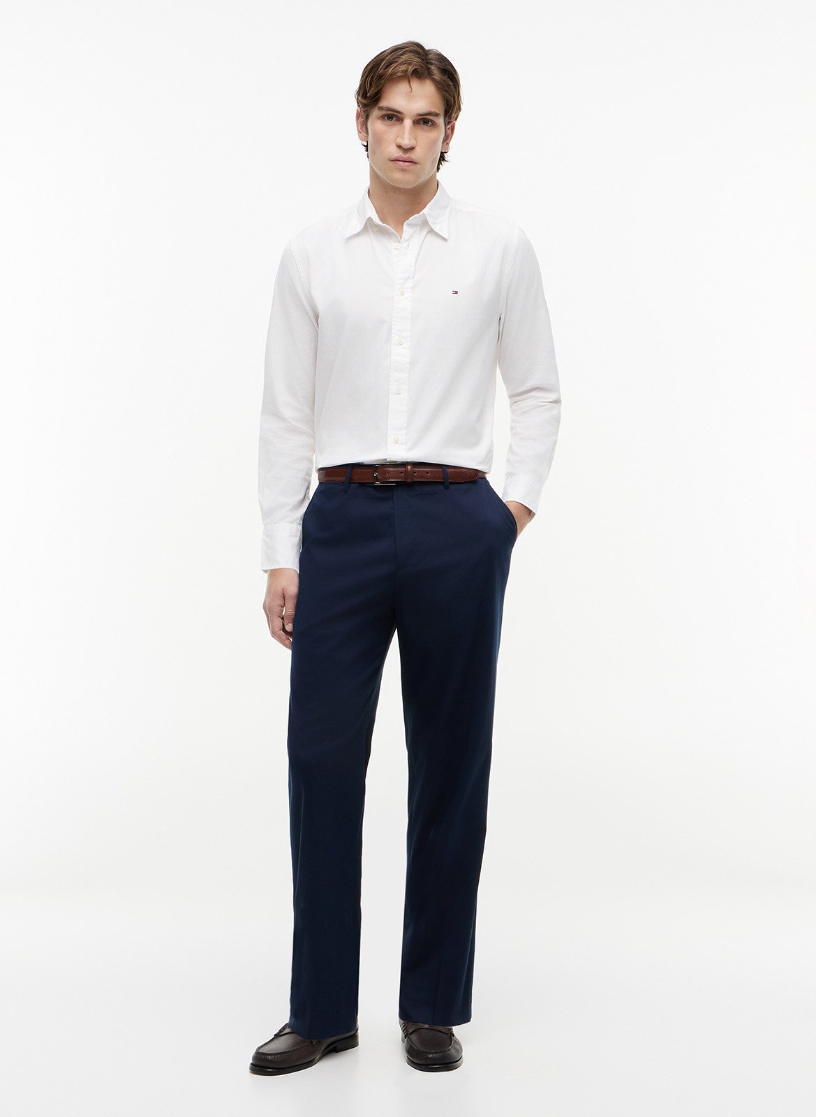 Rechte katoenen blouse met knoopsluiting TOMMY HILFIGER Wit