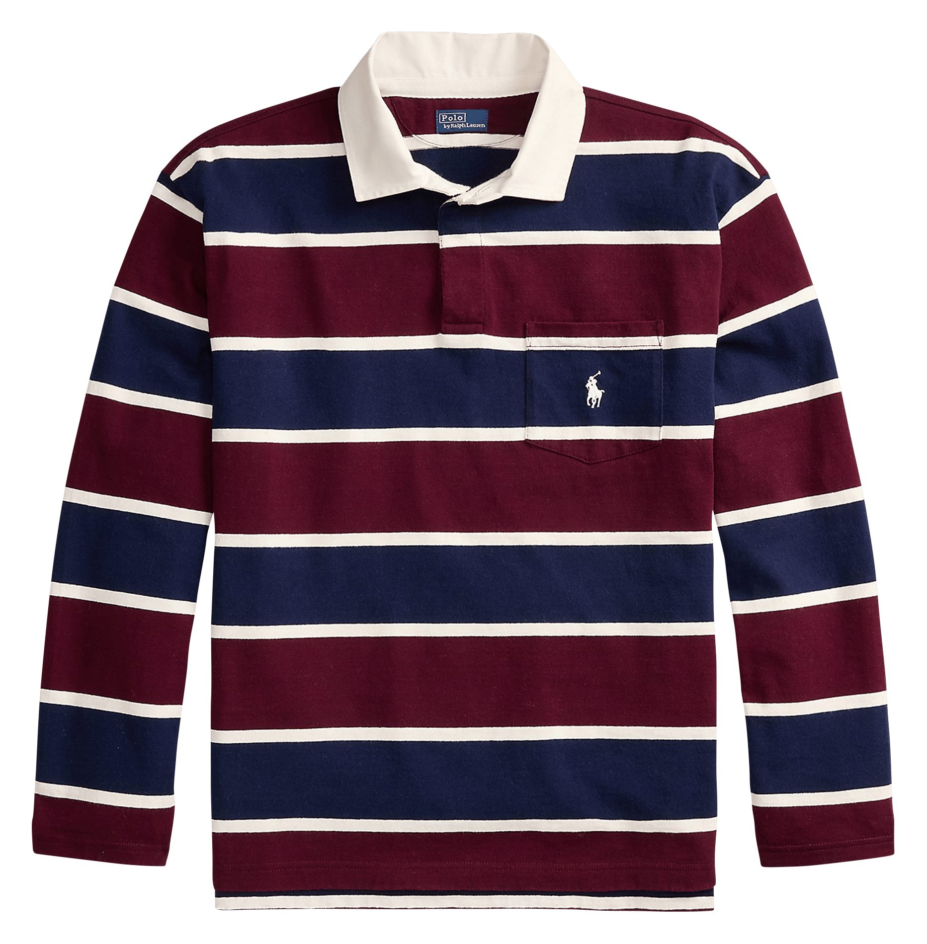 Polo a maniche lunghe a righe POLO RALPH LAUREN Rosso