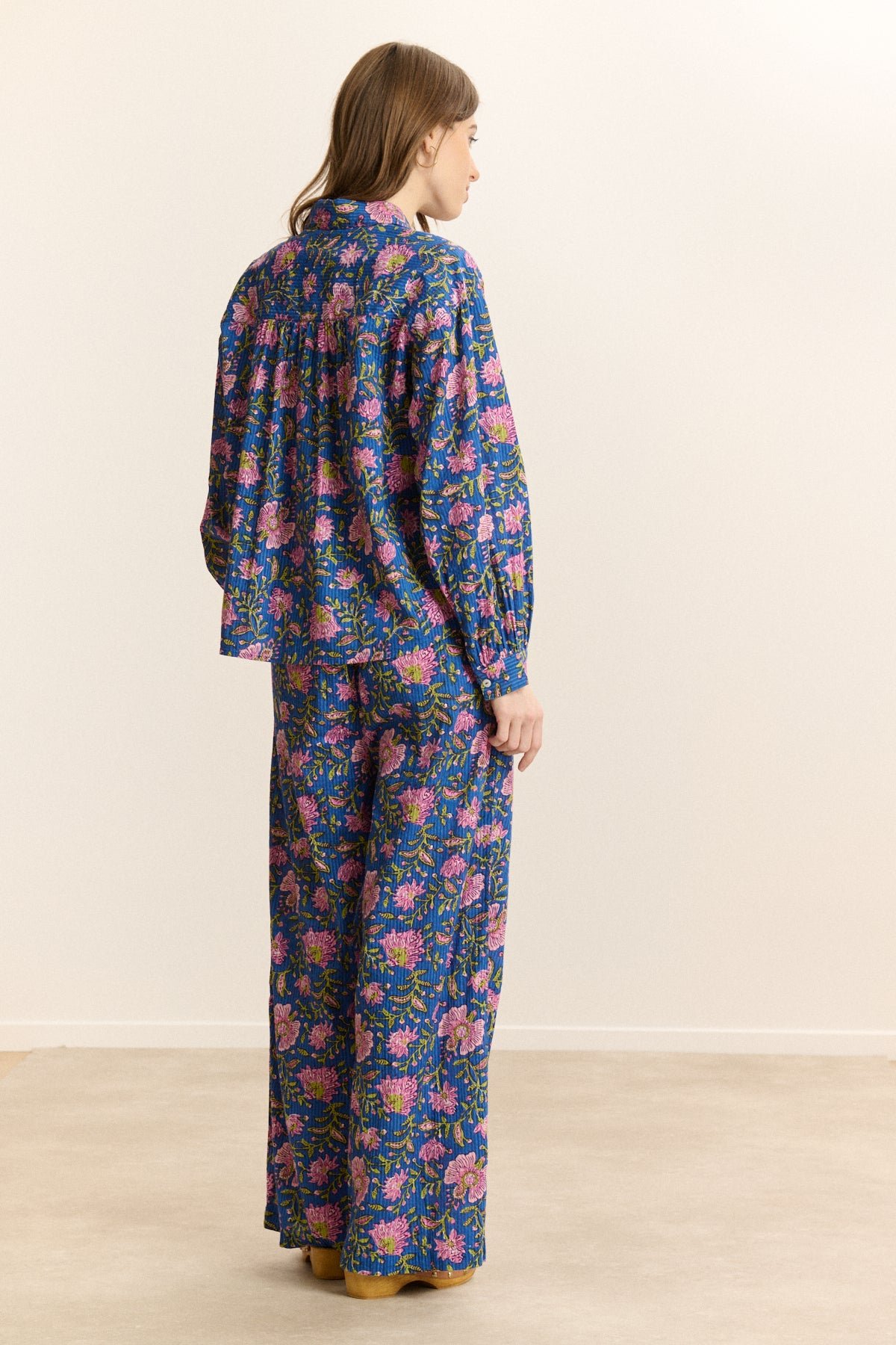 Printed long-sleeved shirt GARANCE PARIS Blue