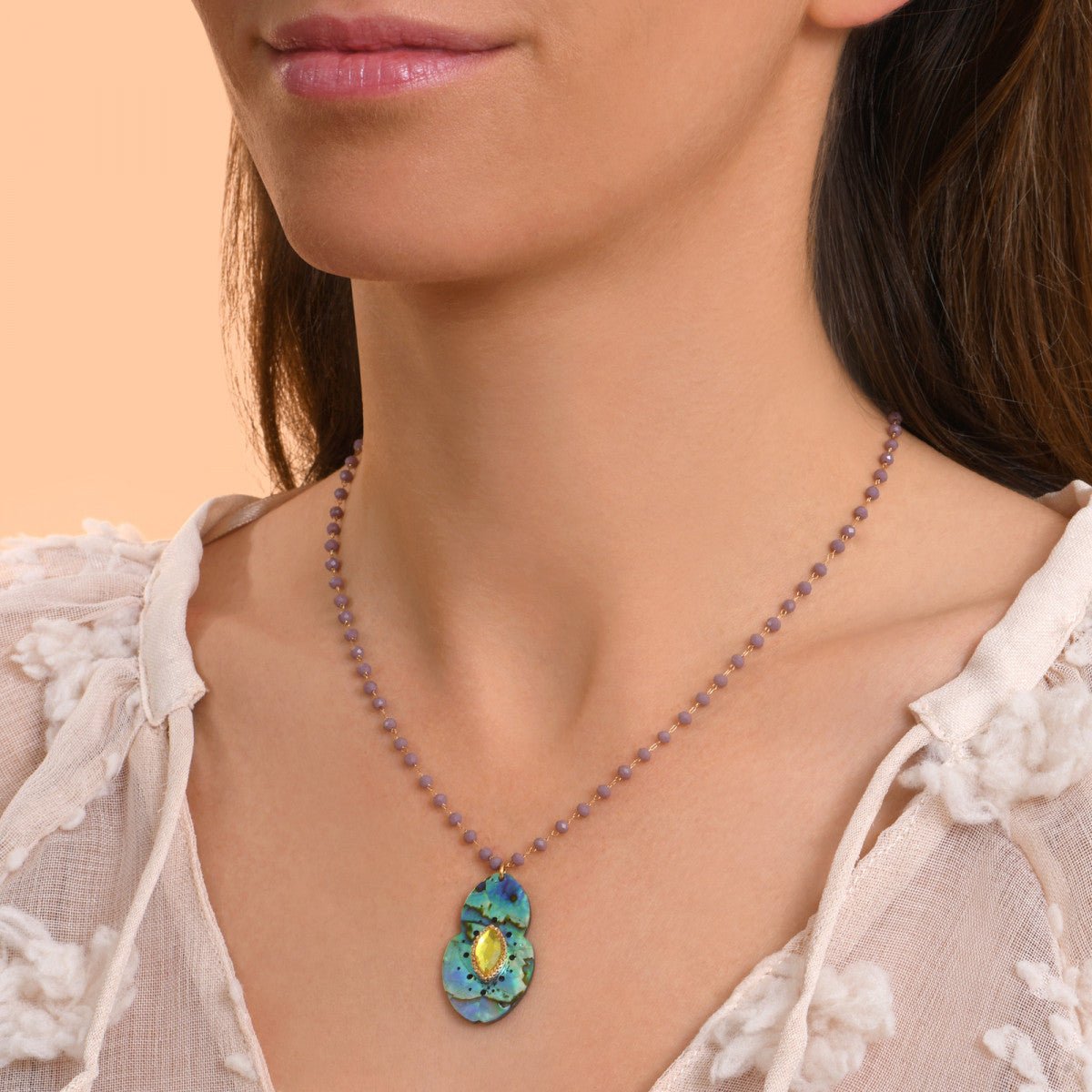 Pendant necklace SATELLITE PARIS Blue