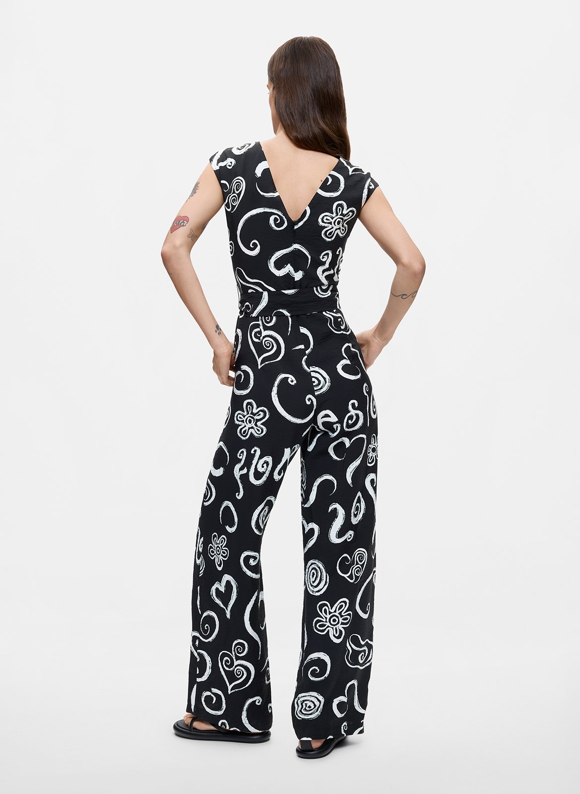 Combinaison imprimée DESIGUAL Noir