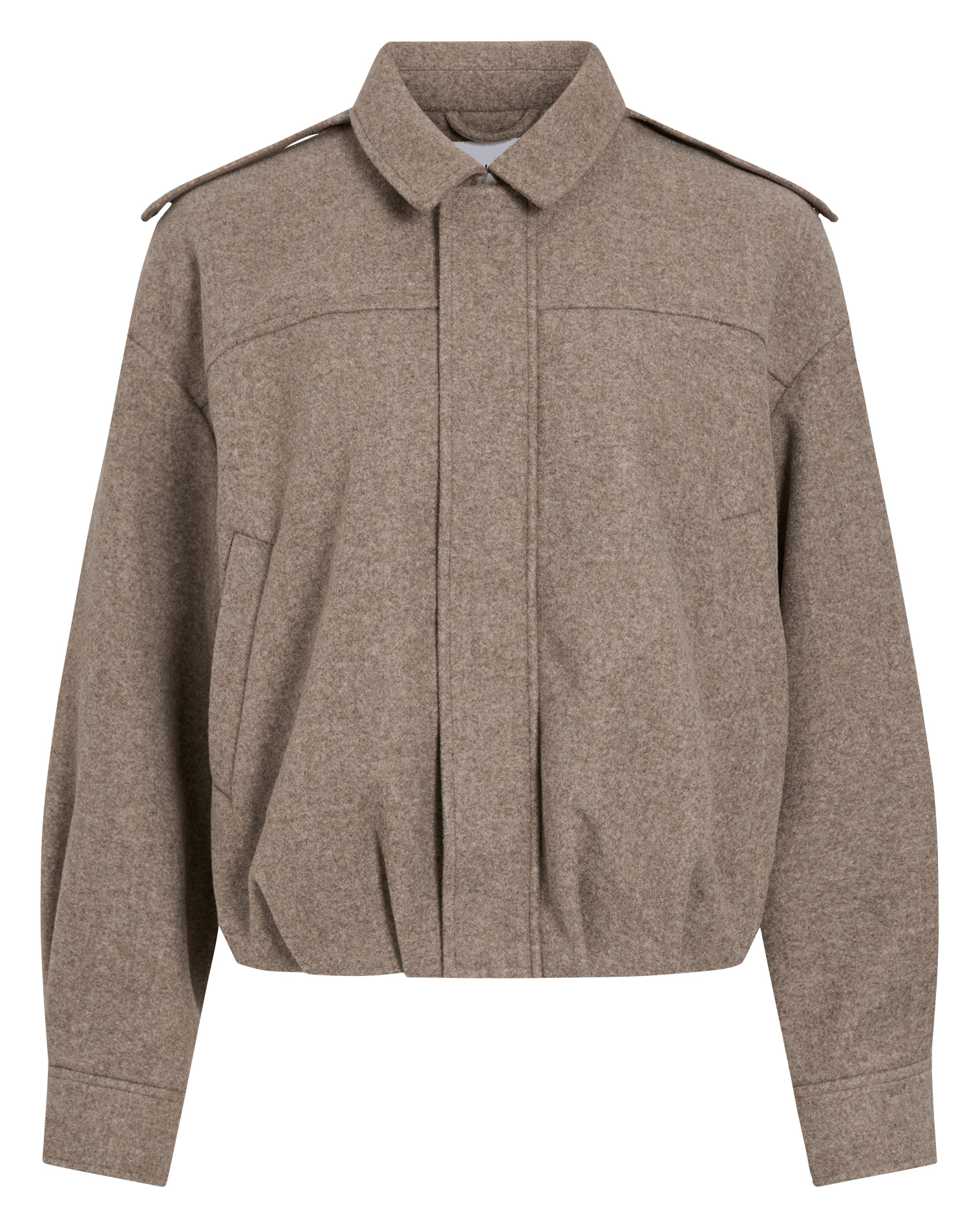 Oversized jacket with tailored collar VILA Beige