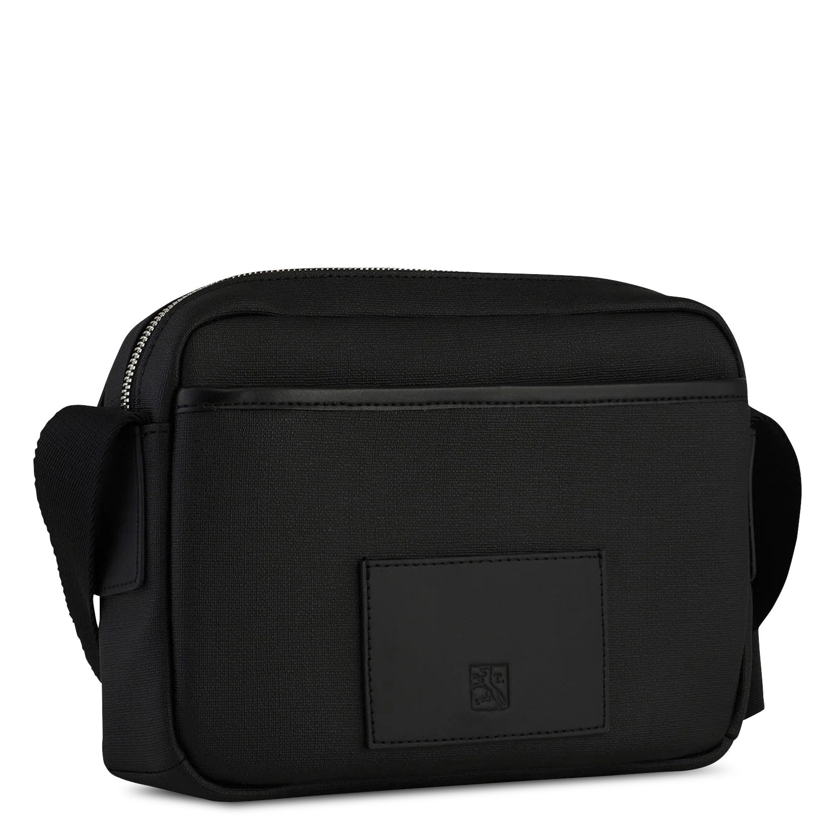 Mixed leather shoulder bag LE TANNEUR Black