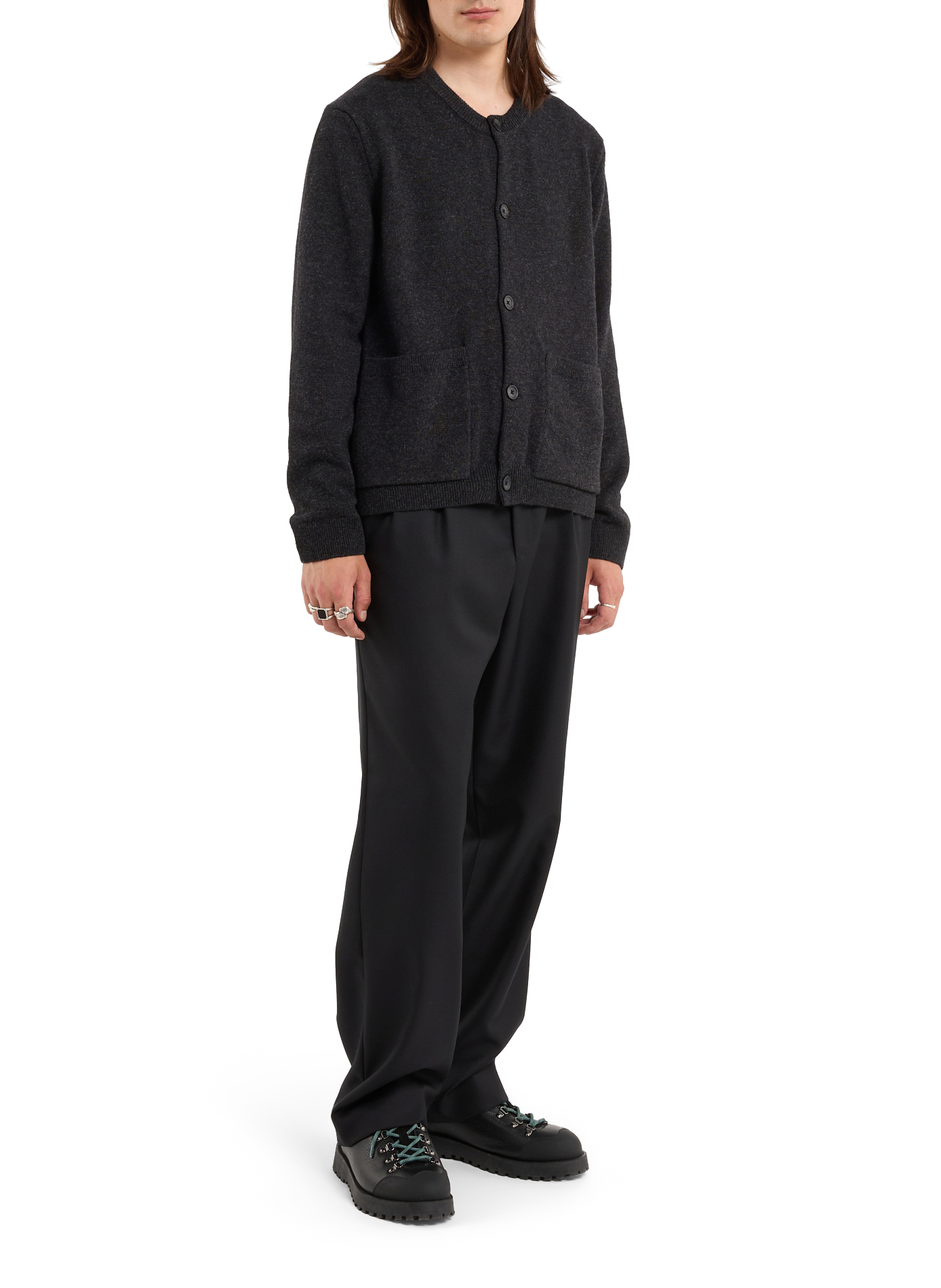 Egrain wool pants. SAISON 1865 Black