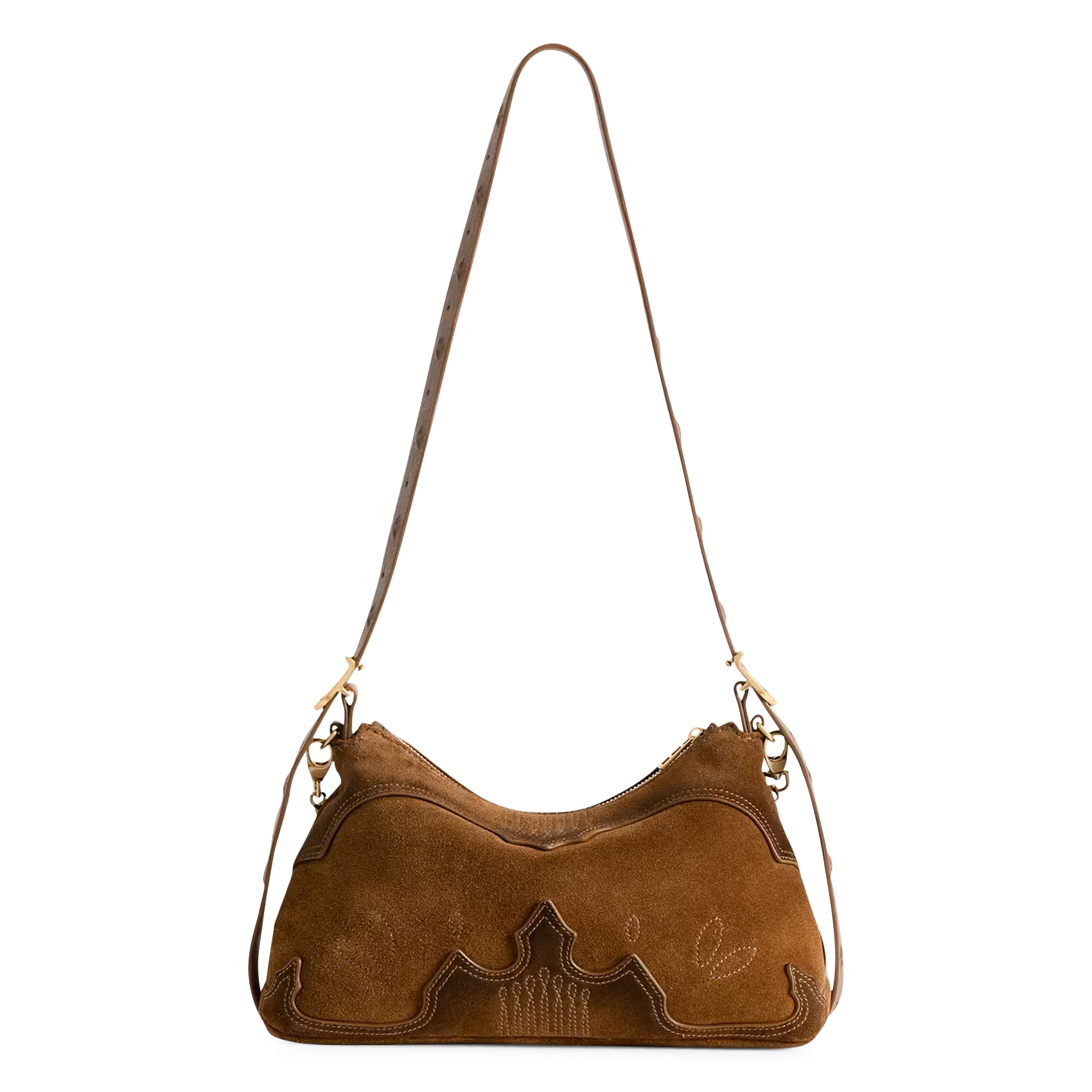 Sac bandoulière en cuir ZADIG&VOLTAIRE Marron