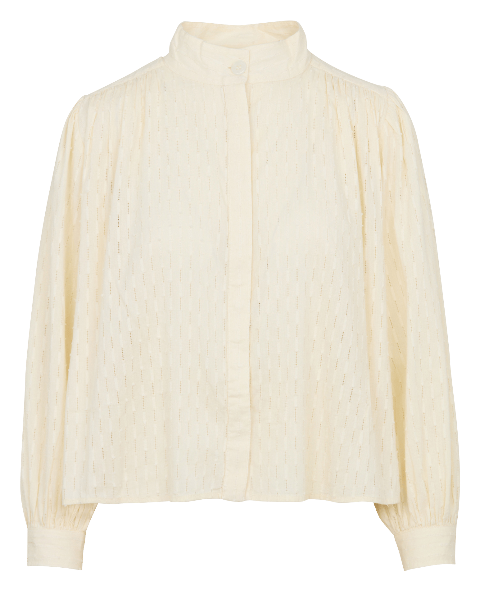 Blouse met opstaande kraag en recht model in katoen BELLEPIECE