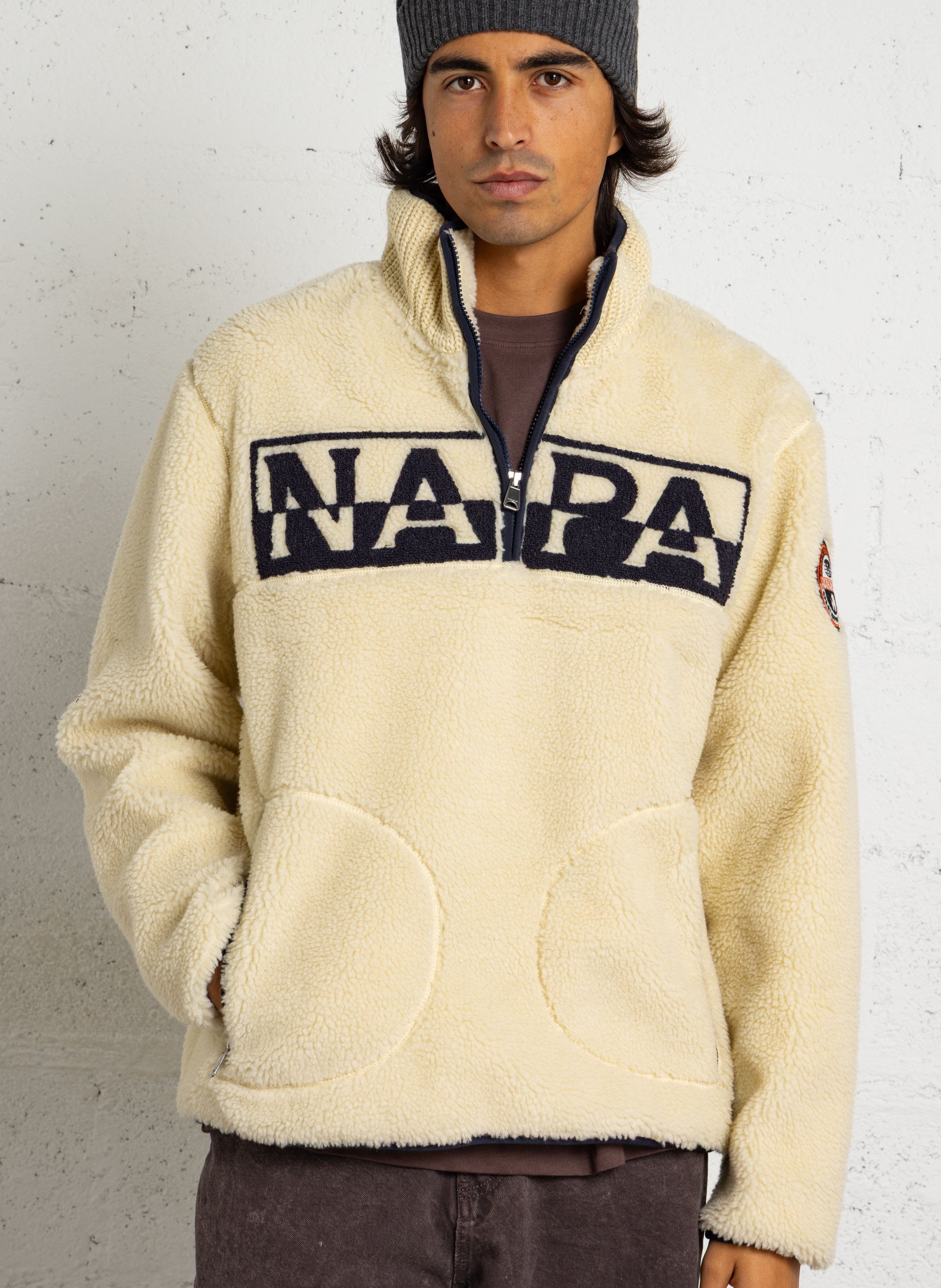 High-neck fleece NAPAPIJRI White