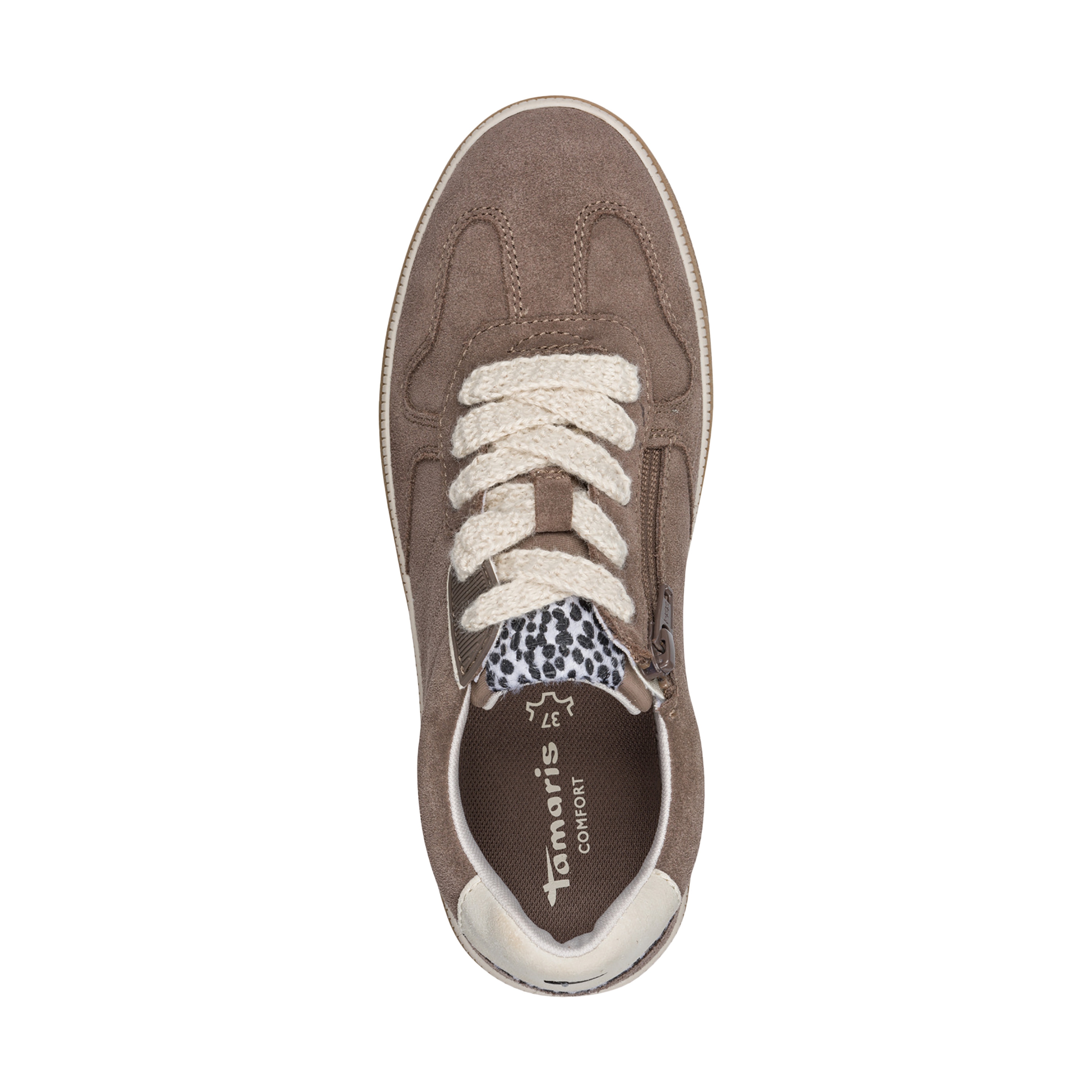 Leather trainers TAMARIS Grey