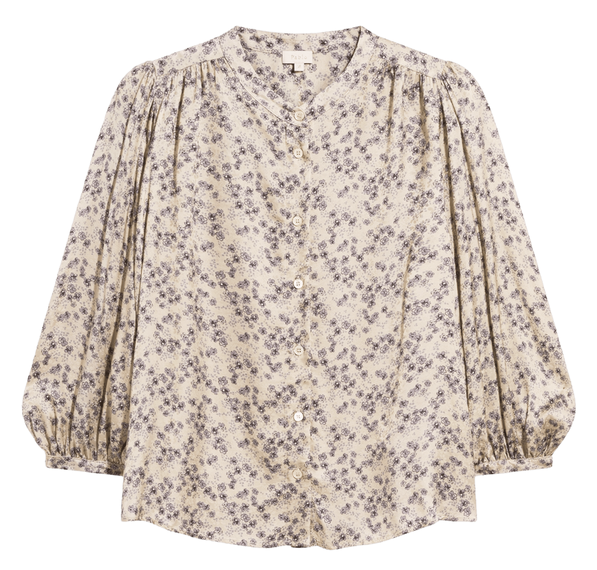 Chemise ample imprimée PABLO Beige