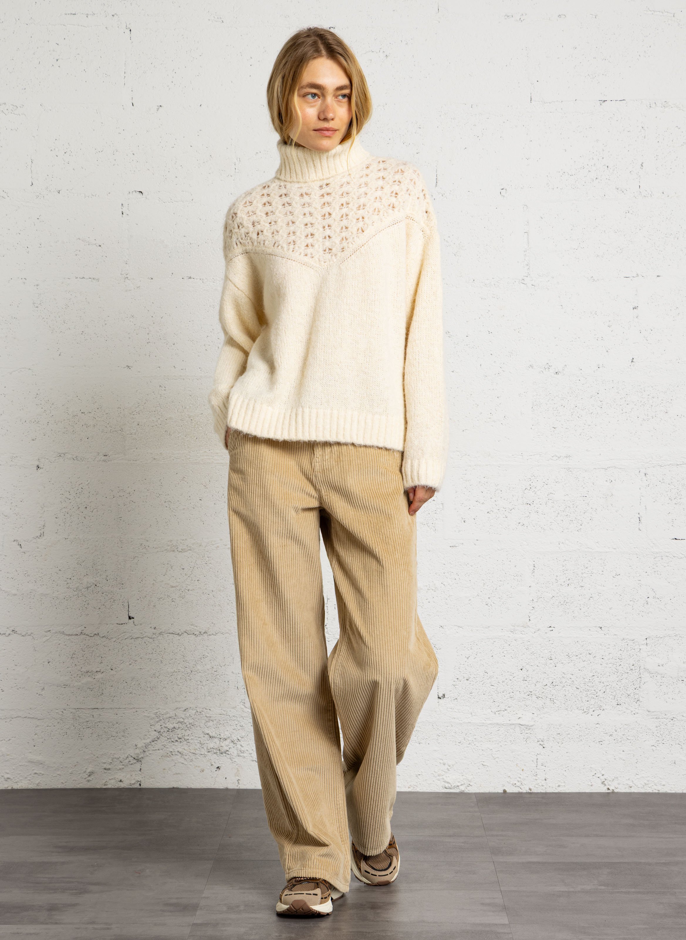 Weites Cordhose aus Baumwolle SUD EXPRESS Beige