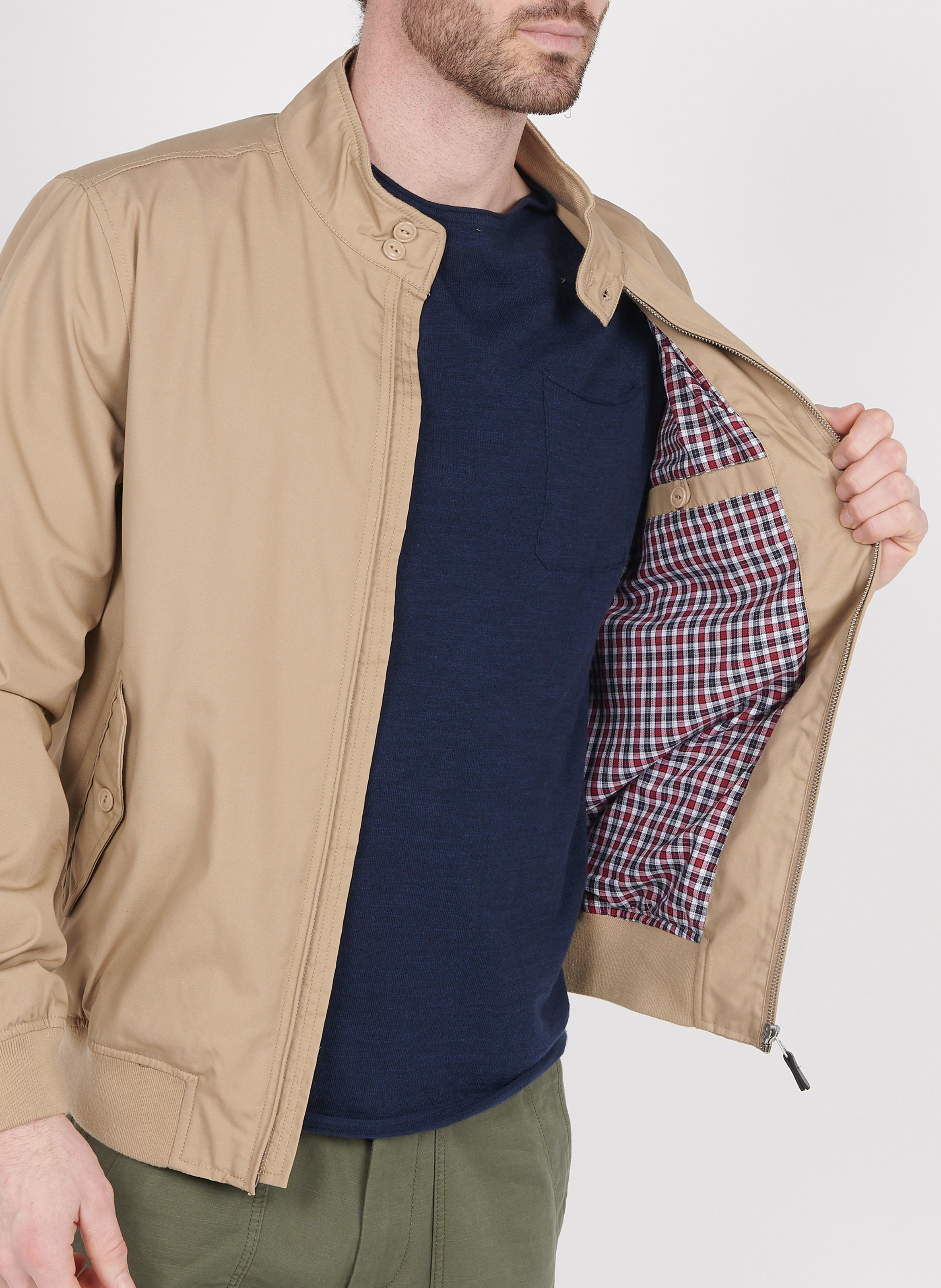 Blouson col montant regular-fit SCHOTT Beige