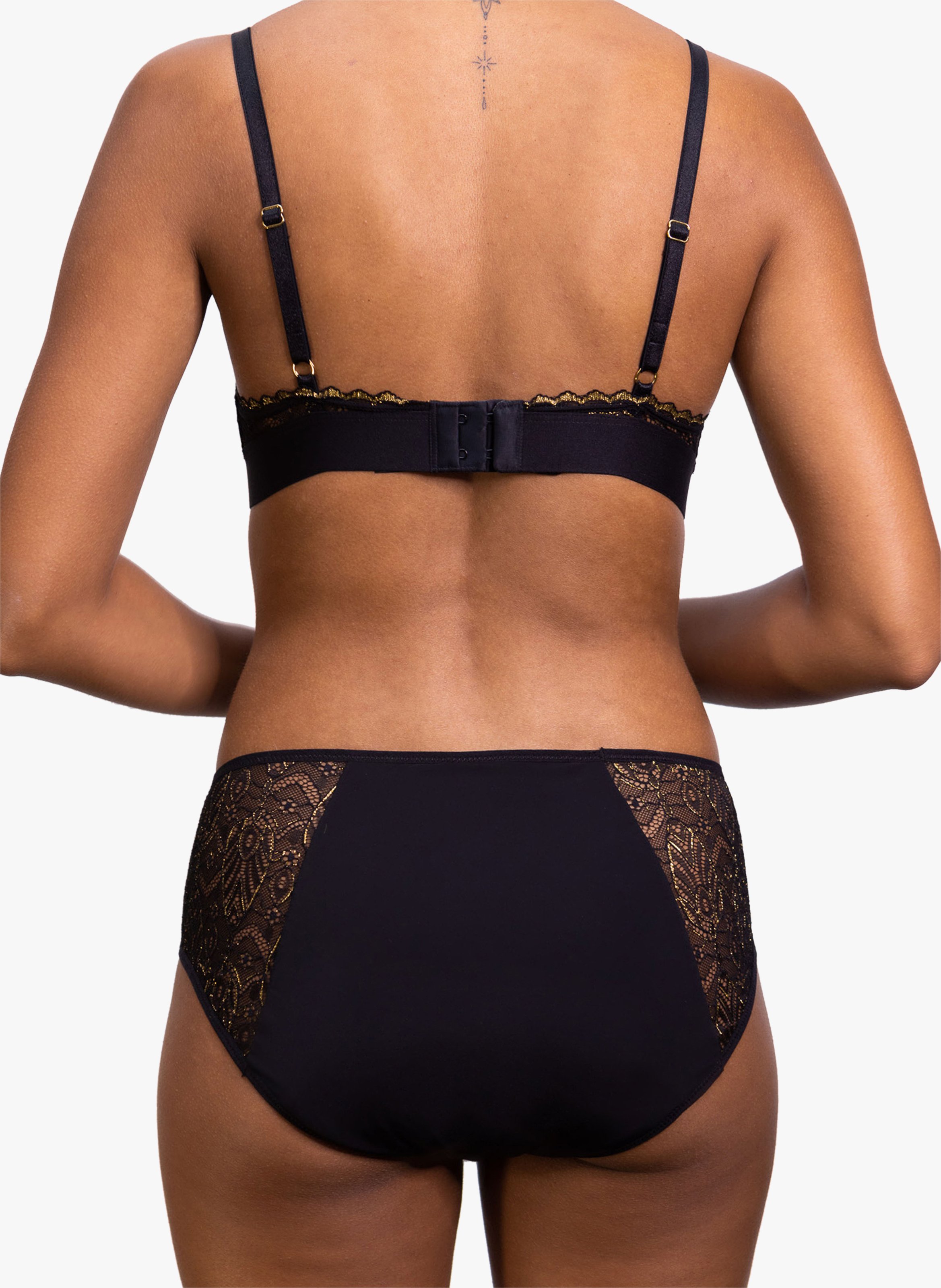 Culotte menstruelle flux abondant en dentelles REJEANNE Doré