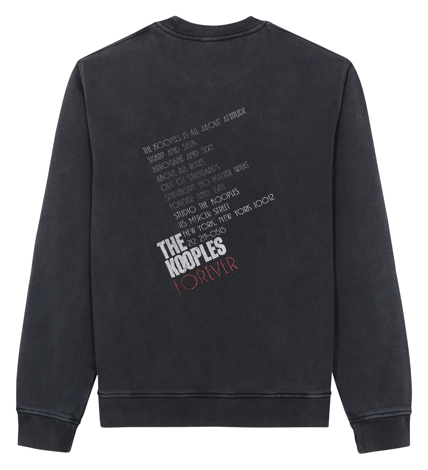 Printed faded cotton sweatshirt THE KOOPLES Blue