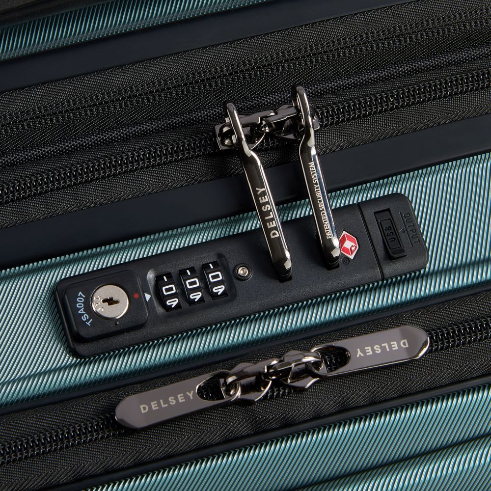 Rigid cabin suitcase Green