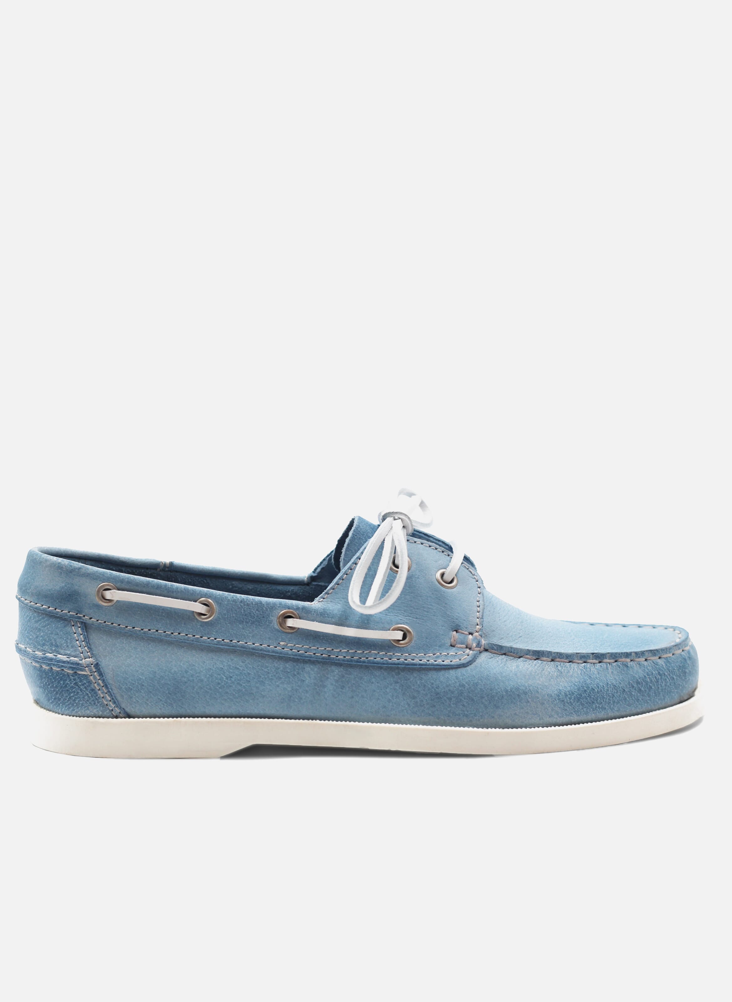 Chaussures Bateau En Cuir Bleu Clair Jules Jenn Homme Place