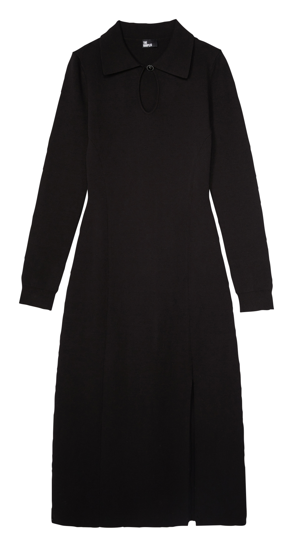 Long dress with classic collar THE KOOPLES Black